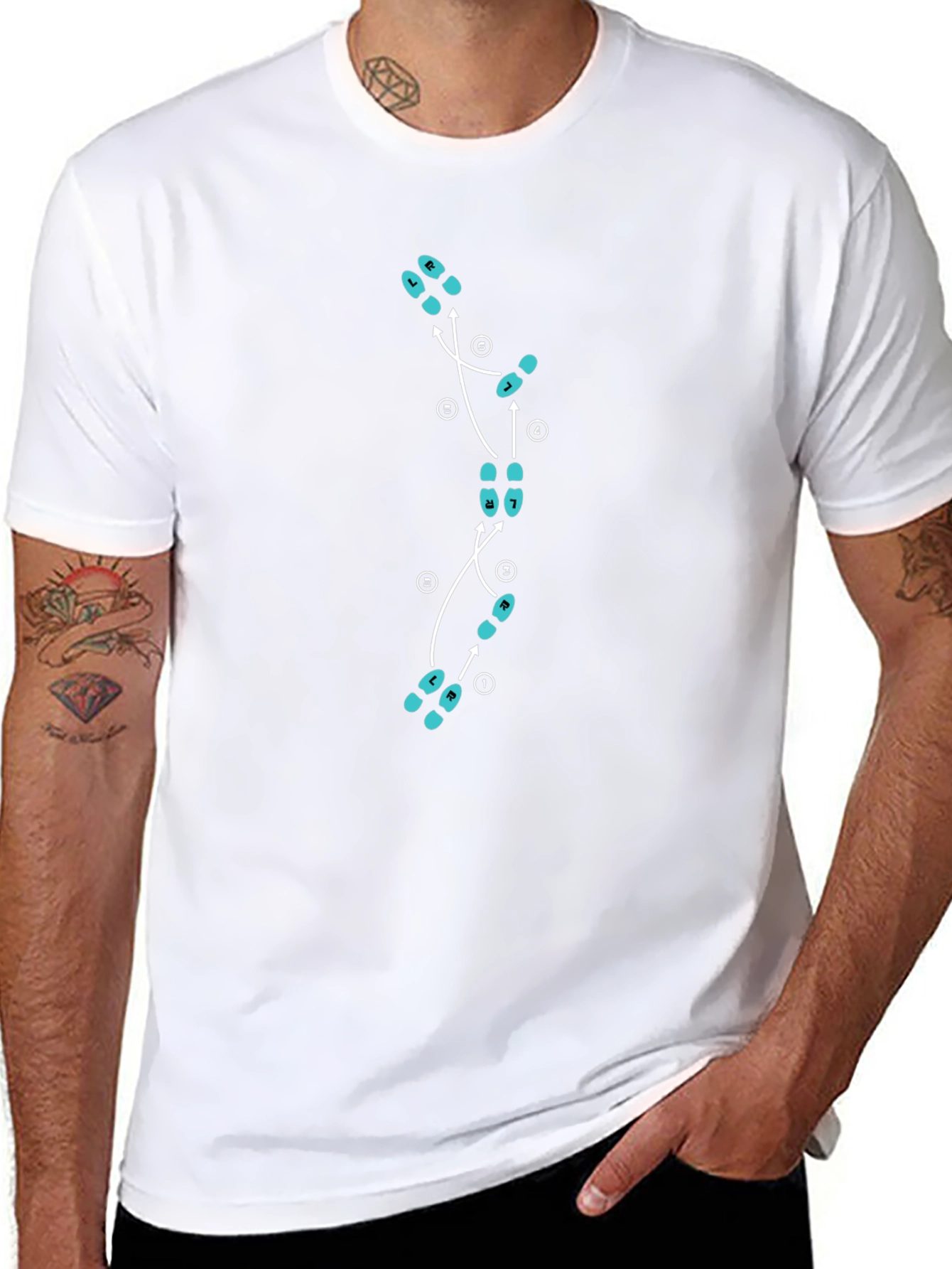 Dance Steps Graphic Tee - Black