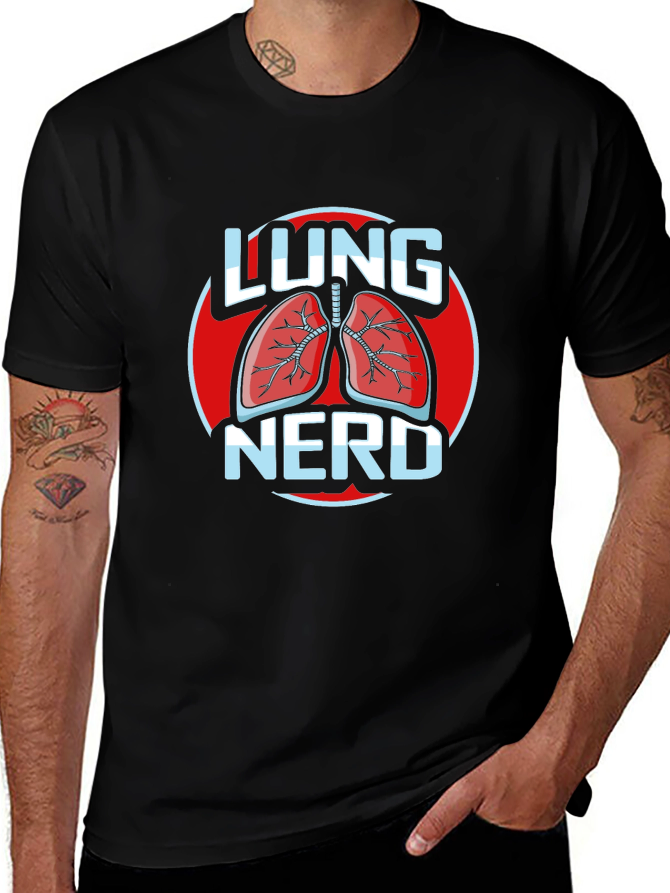 Lung Nerd T-Shirt - Anatomical Humor Tee