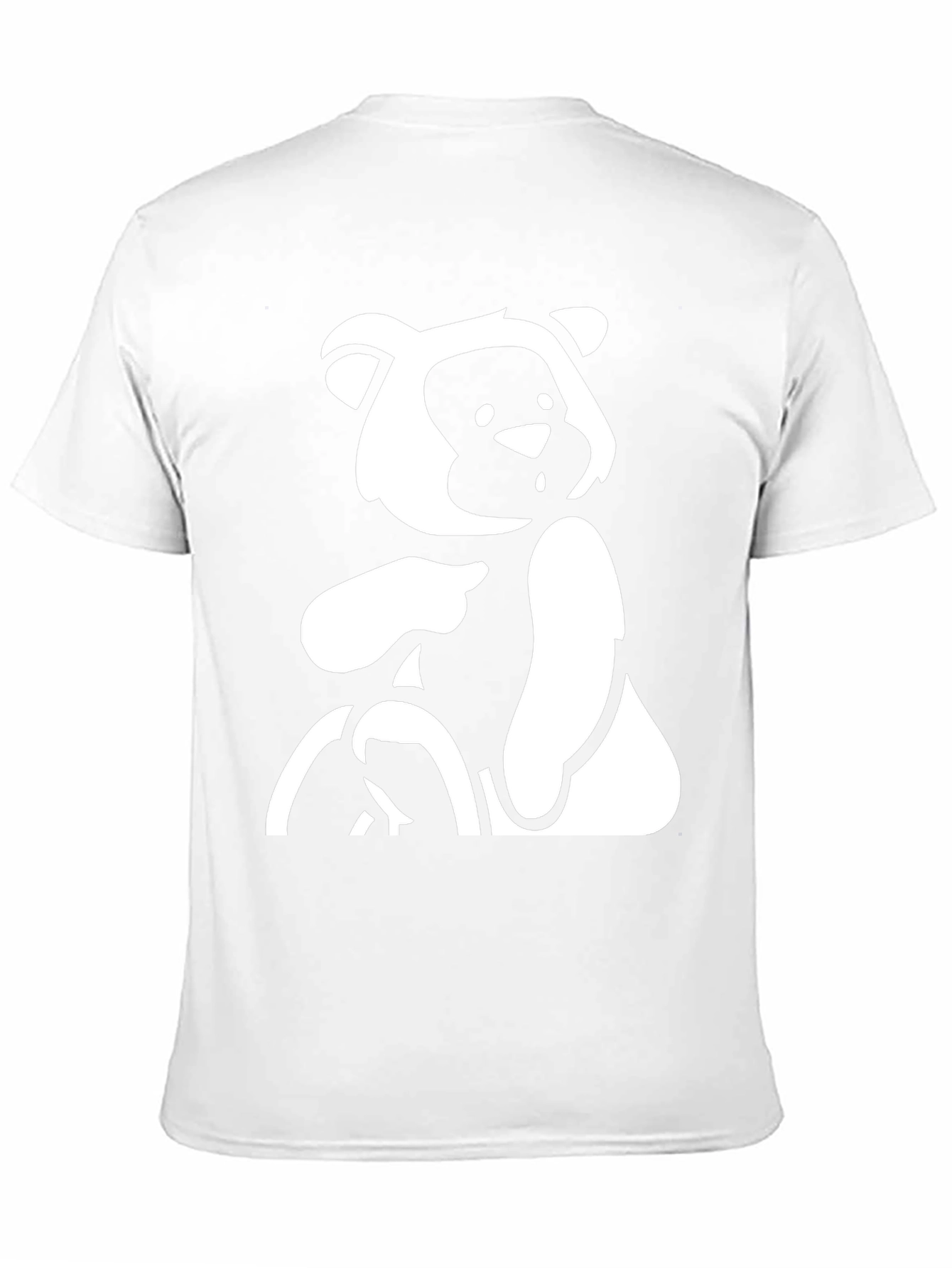 Black T-Shirt with Bear Graphic