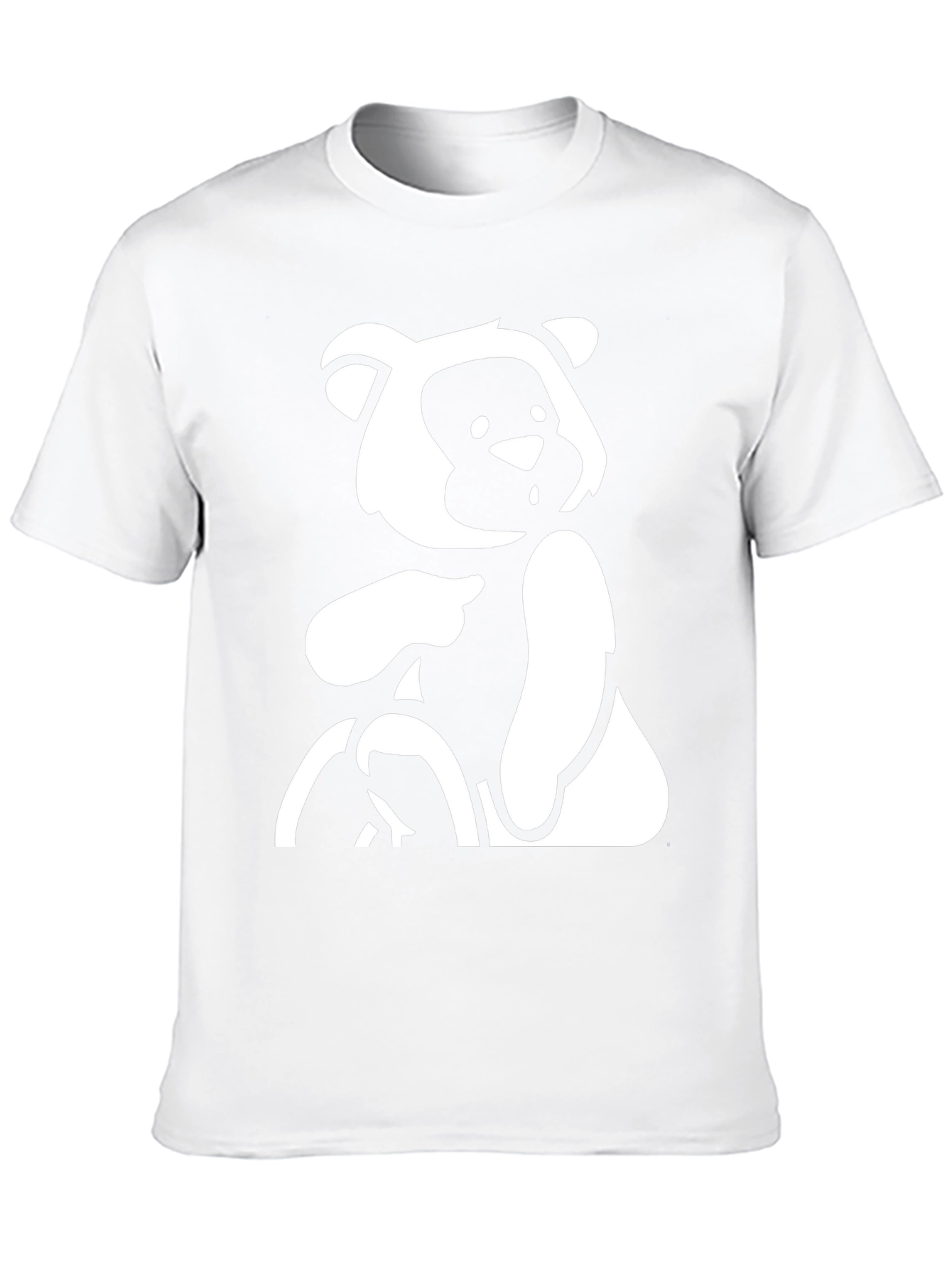 Black T-Shirt with Bear Graphic