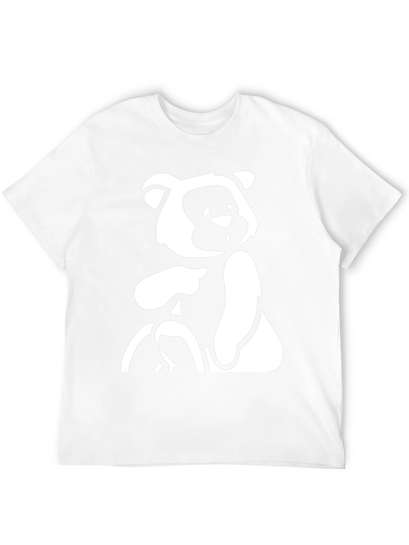 Black T-Shirt with Bear Graphic