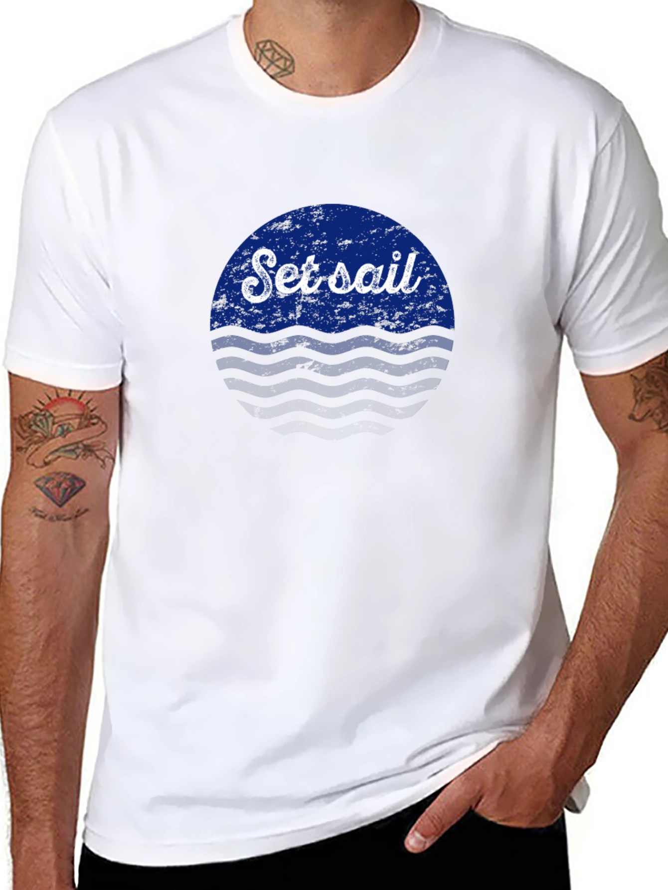 Set Sail Graphic Tee - Black Casual Shirt
