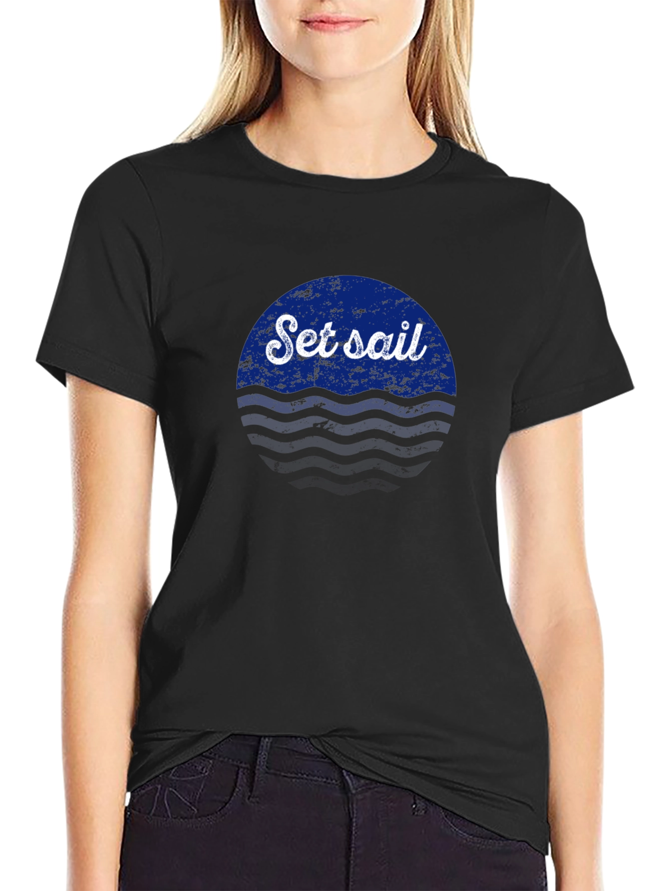 Set Sail Graphic Tee - Black Casual Shirt