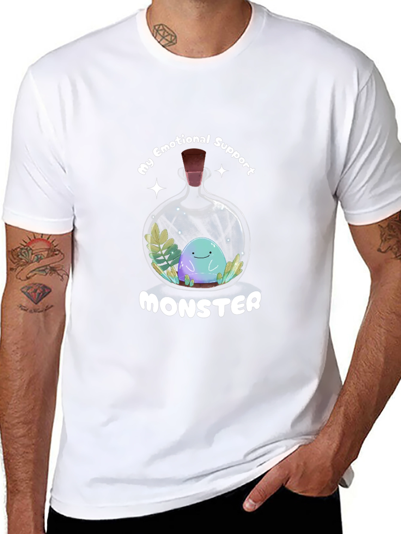Emotional Support Monster T-Shirt - Cute Graphic Tee