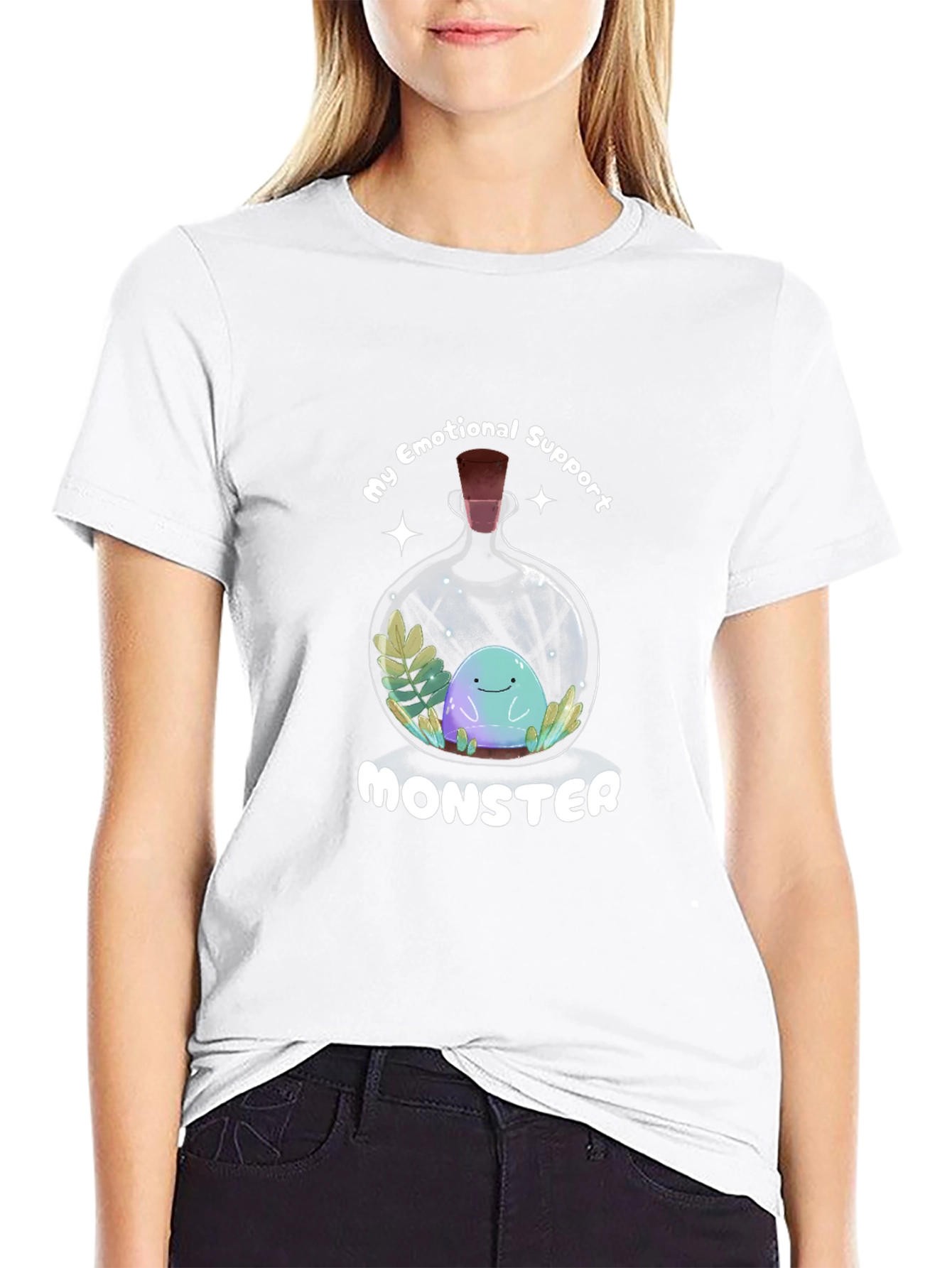 Emotional Support Monster T-Shirt - Cute Graphic Tee
