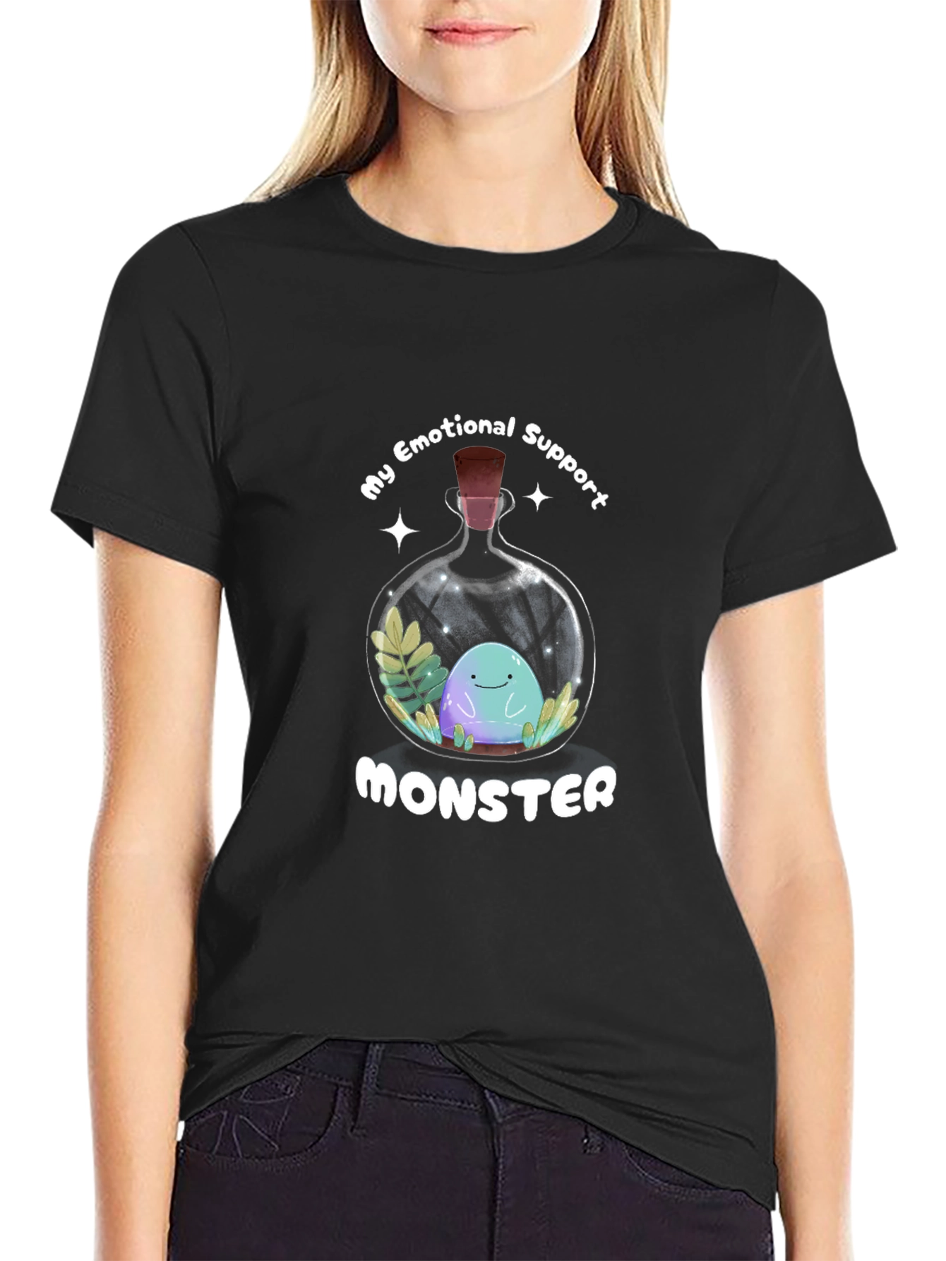 Emotional Support Monster T-Shirt - Cute Graphic Tee