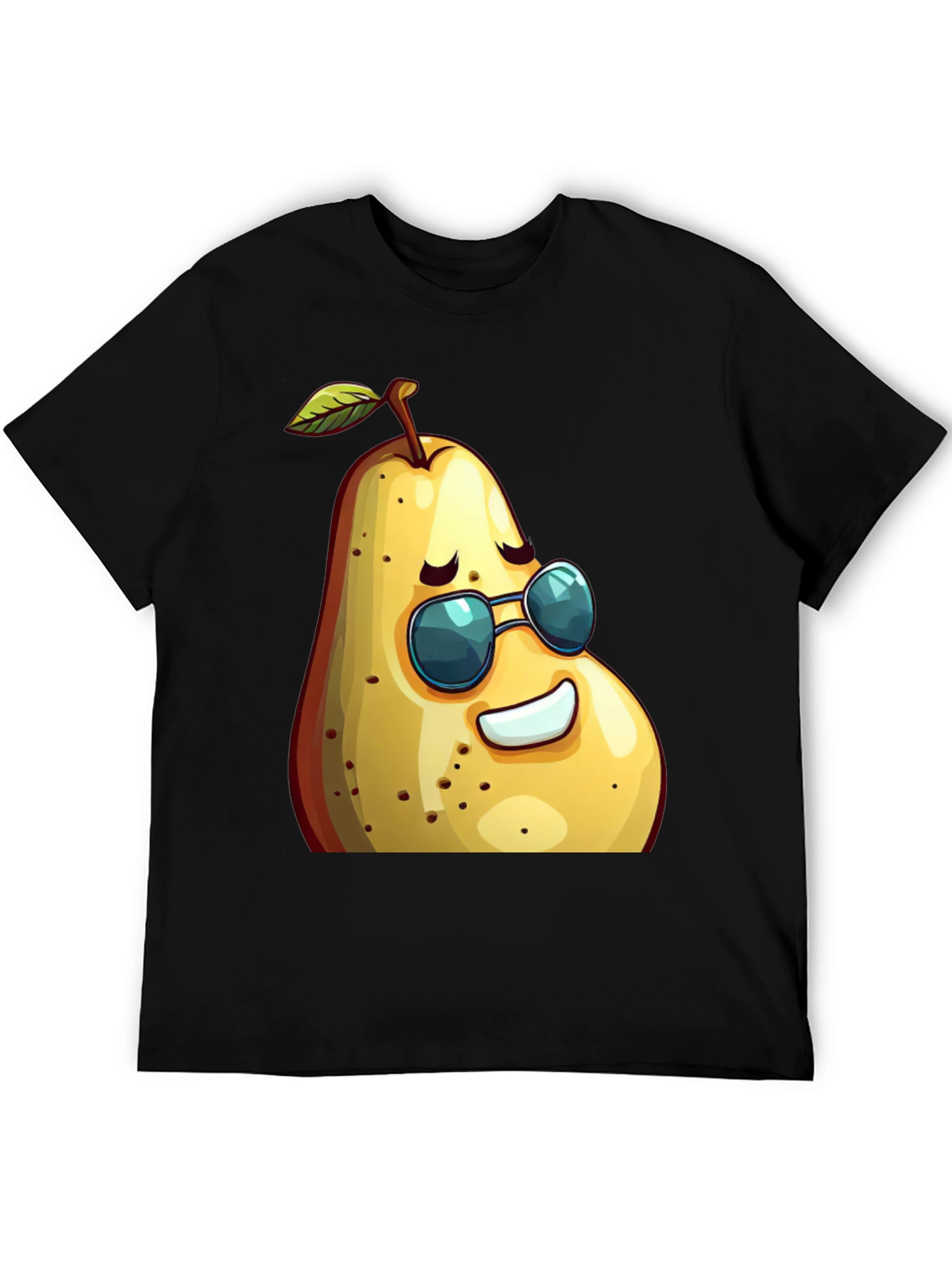 Cool Pear Graphic Tee - Unisex Black T-Shirt