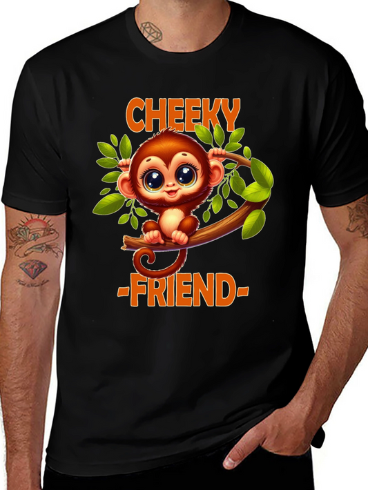 Cheeky Monkey Friend T-Shirt - Cute Cartoon Animal Tee