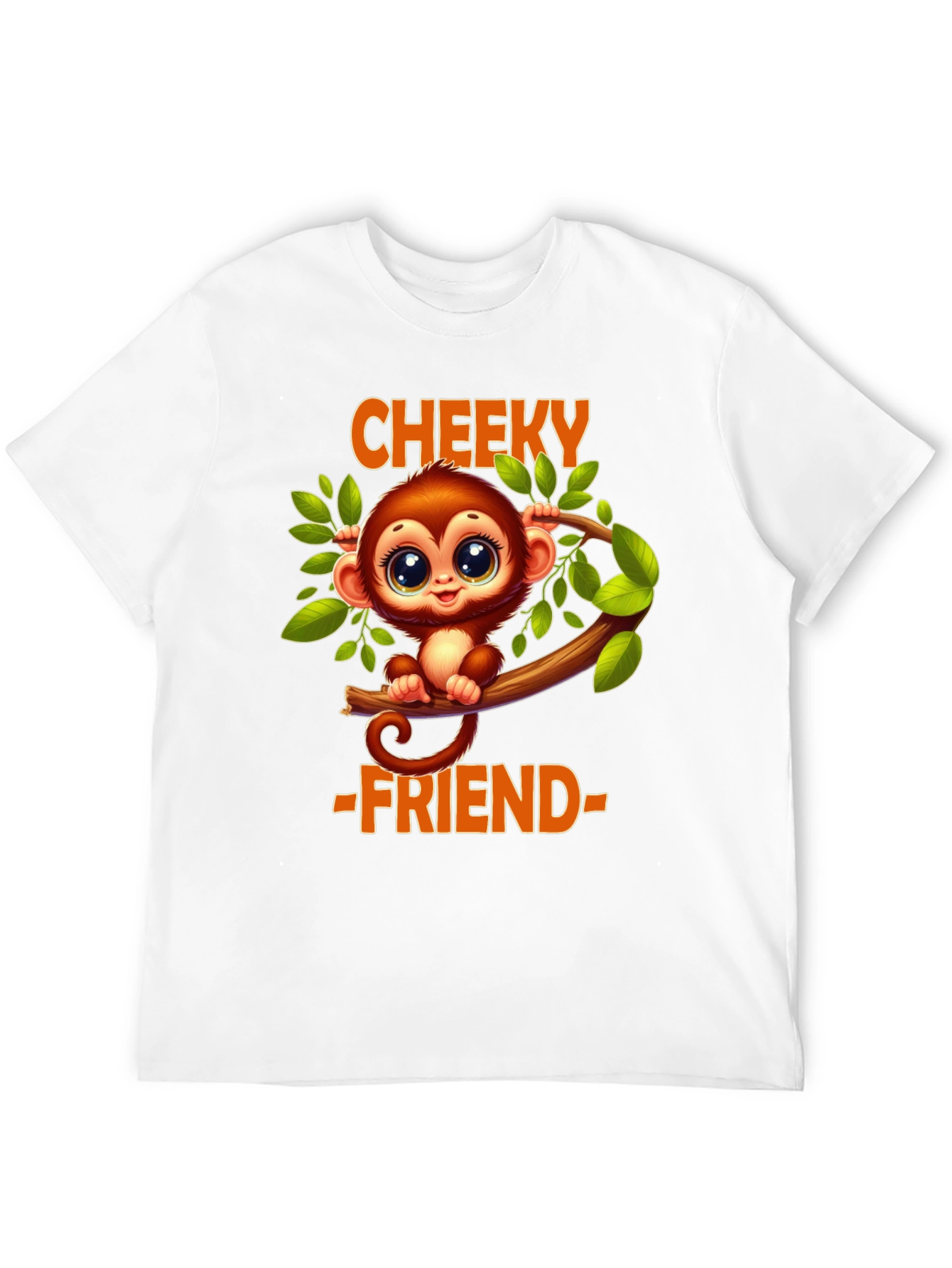 Cheeky Monkey Friend T-Shirt - Cute Cartoon Animal Tee