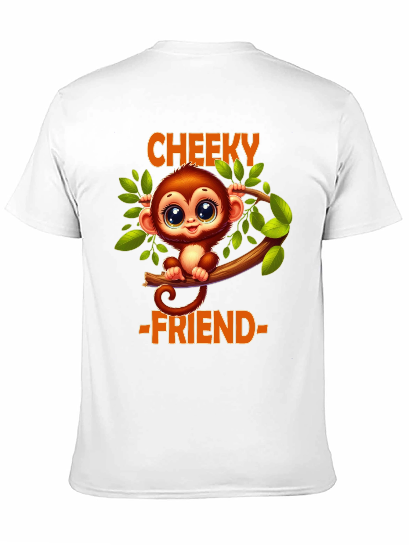 Cheeky Monkey Friend T-Shirt - Cute Cartoon Animal Tee