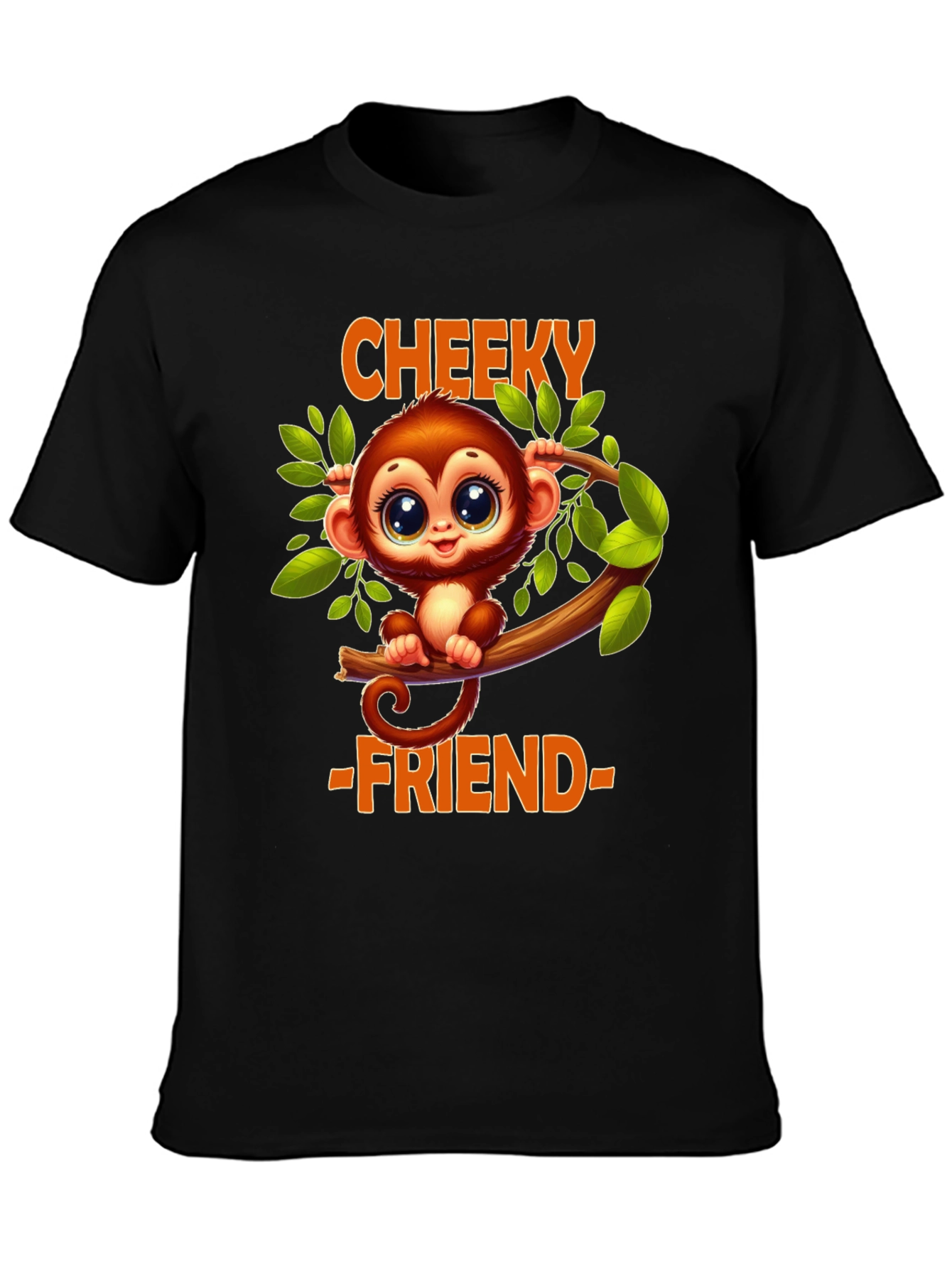 Cheeky Monkey Friend T-Shirt - Cute Cartoon Animal Tee