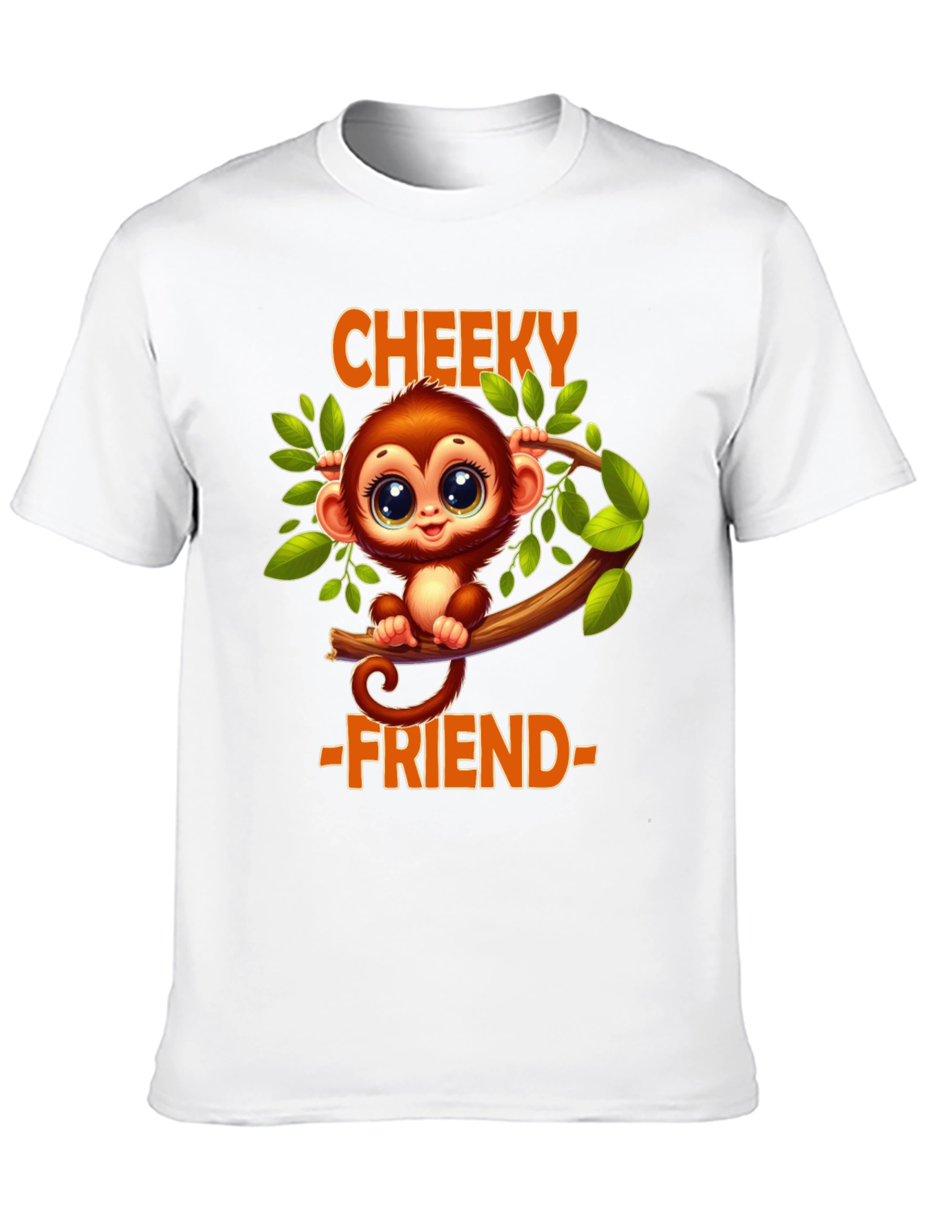 Cheeky Monkey Friend T-Shirt - Cute Cartoon Animal Tee