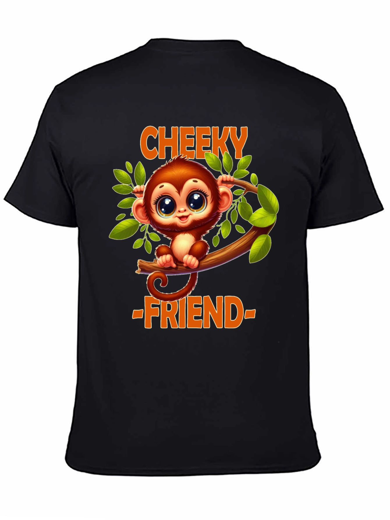 Cheeky Monkey Friend T-Shirt - Cute Cartoon Animal Tee