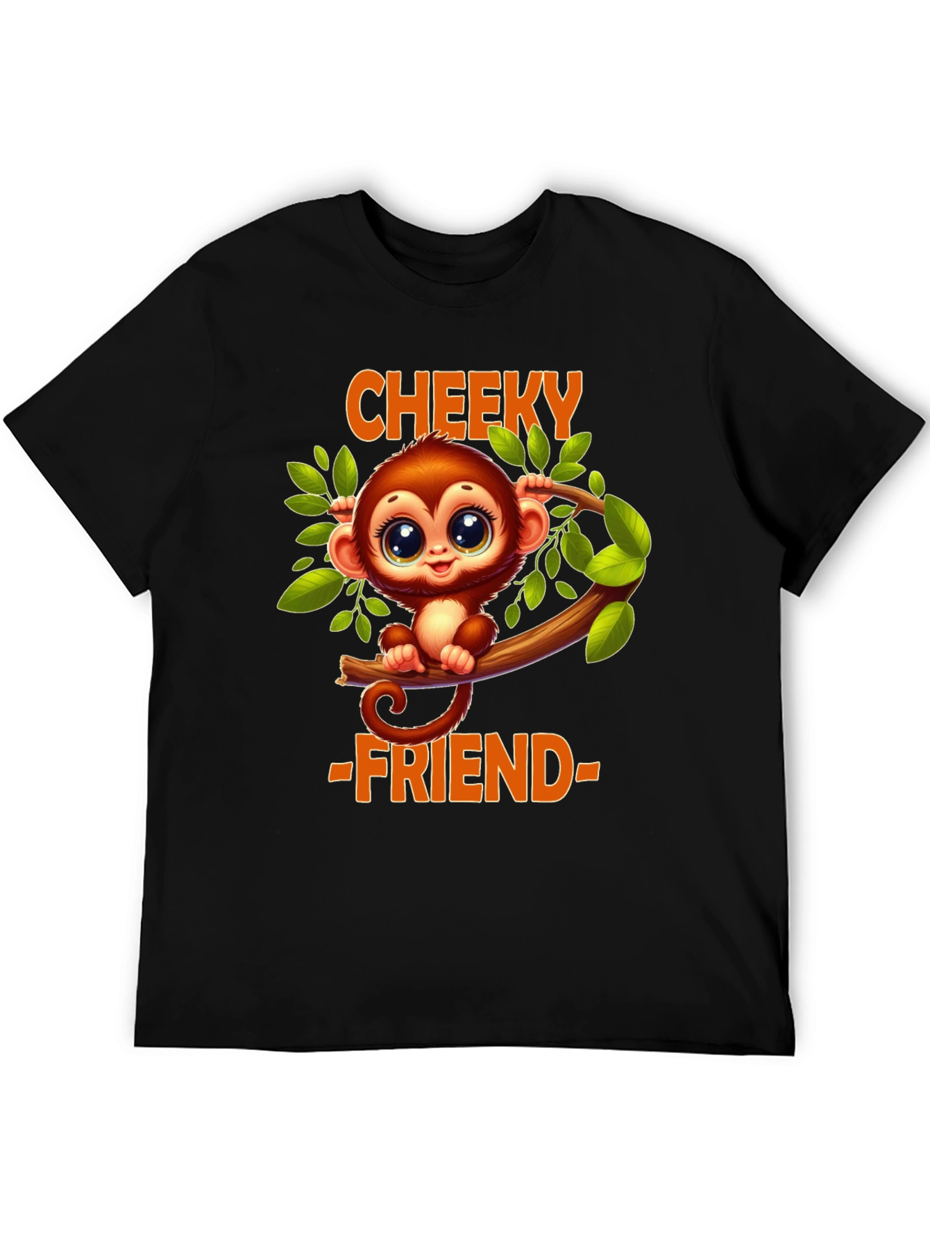 Cheeky Monkey Friend T-Shirt - Cute Cartoon Animal Tee