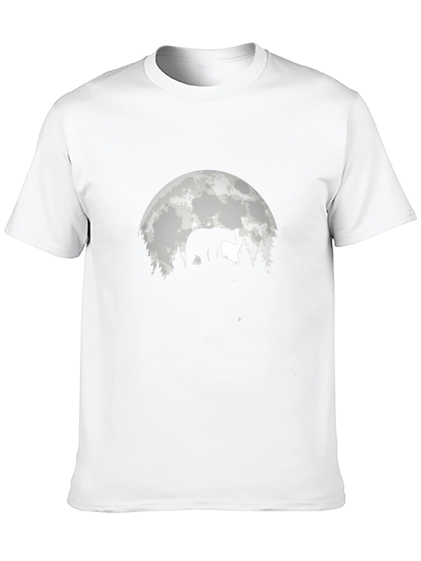 Bear Silhouette Moon Graphic T-Shirt