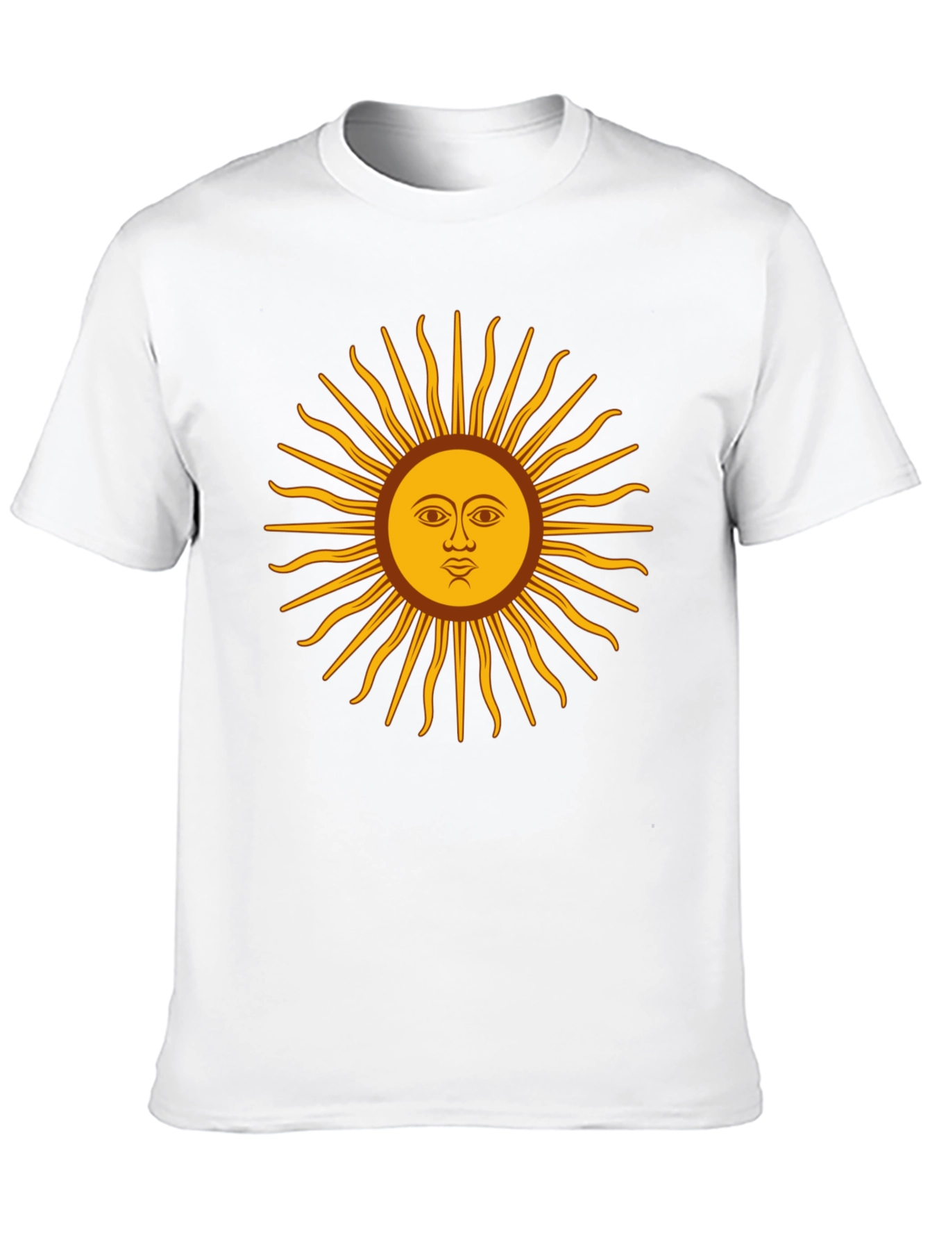 Sun Face Graphic Print Black T-Shirt