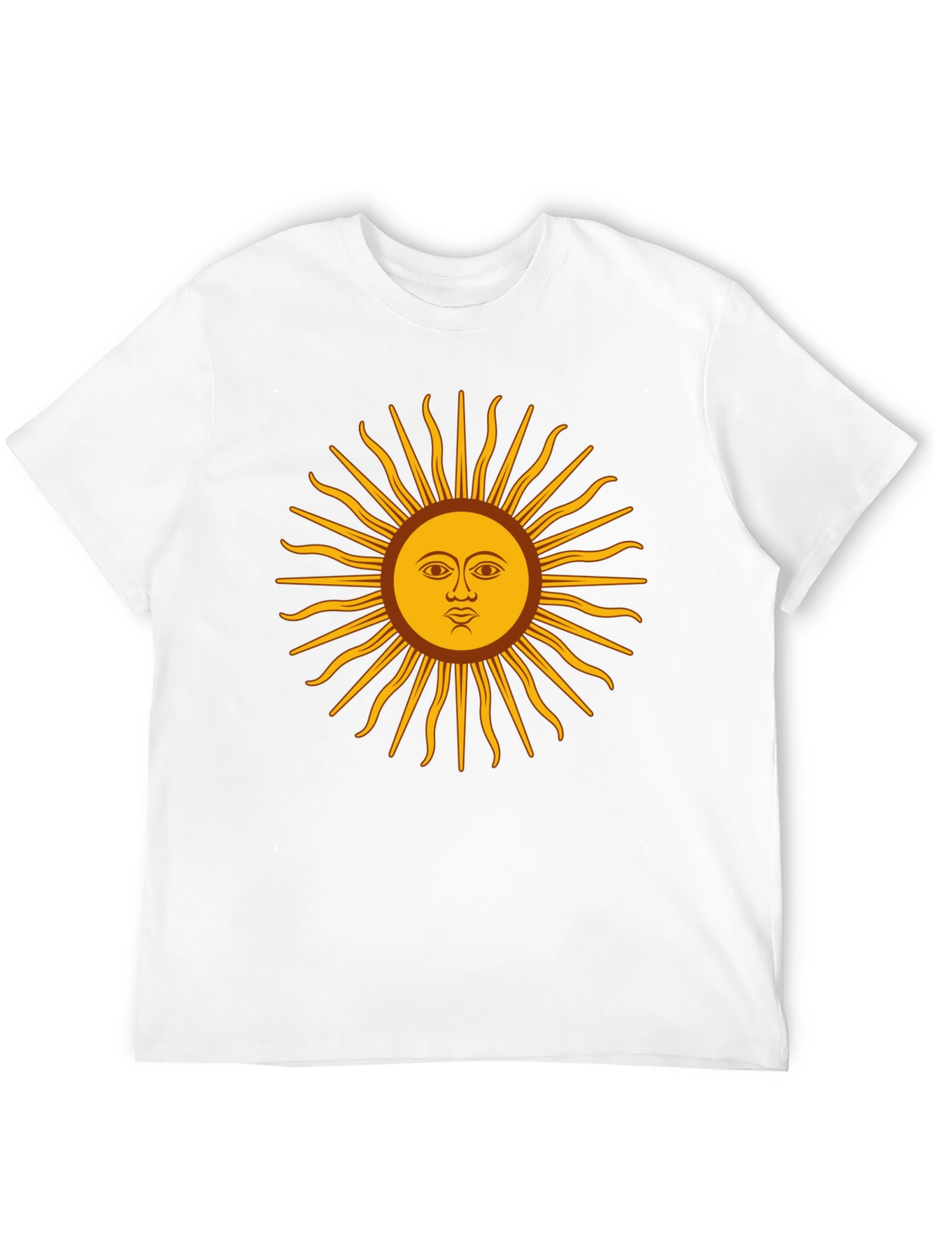 Sun Face Graphic Print Black T-Shirt