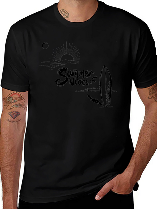 Summer Vibes Graphic Tee - Surf & Sun T-Shirt