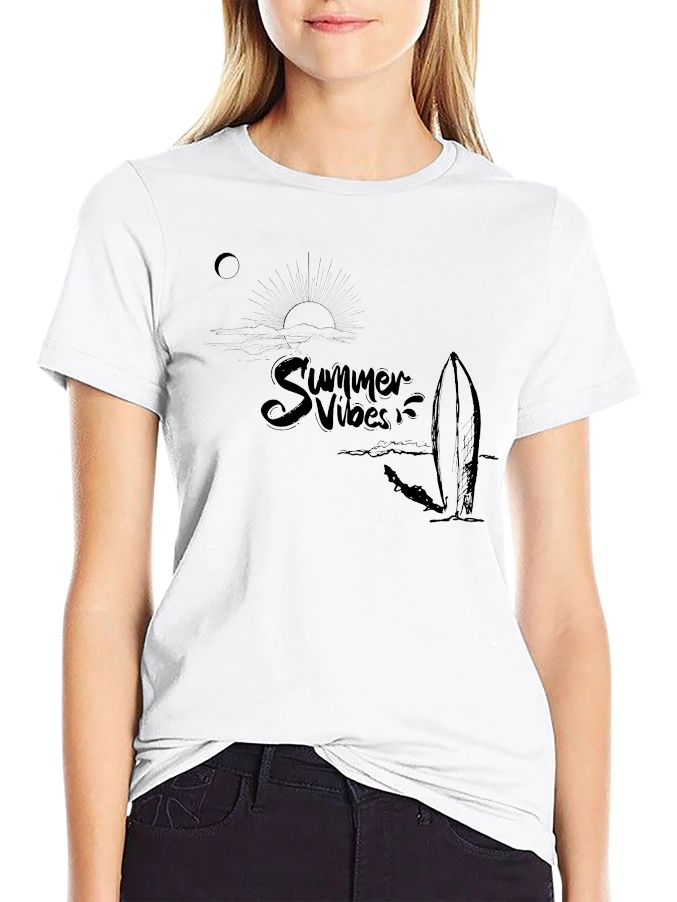 Summer Vibes Graphic Tee - Surf & Sun T-Shirt