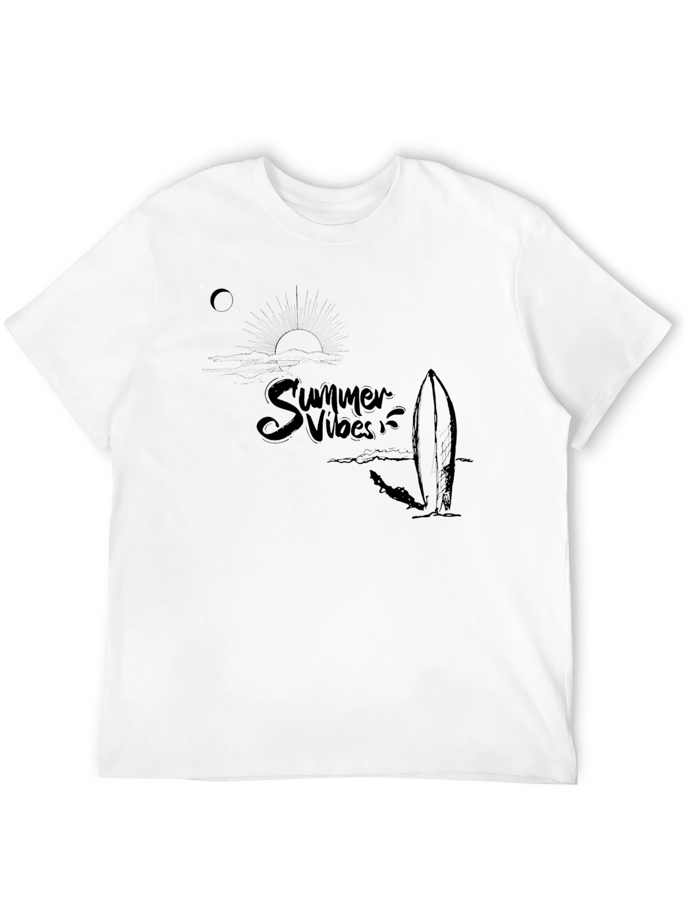 Summer Vibes Graphic Tee - Surf & Sun T-Shirt