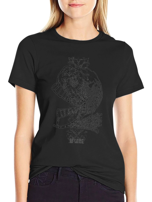 Edgy Skull Graphic Tee - Mens Black T-Shirt