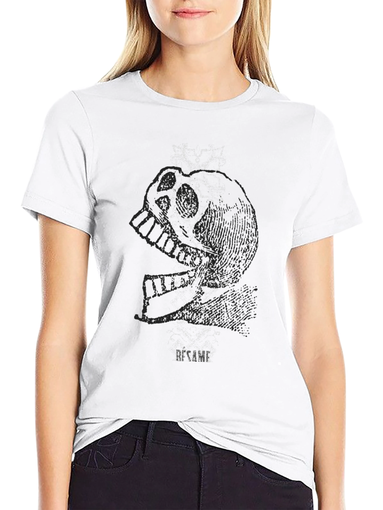 Edgy Skull Graphic Tee - Mens Black T-Shirt