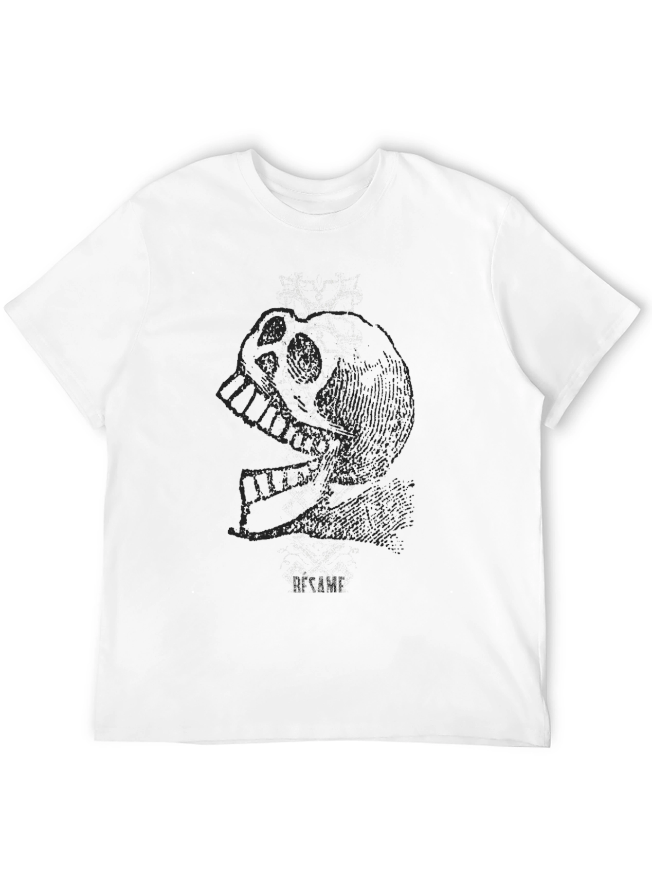 Edgy Skull Graphic Tee - Mens Black T-Shirt
