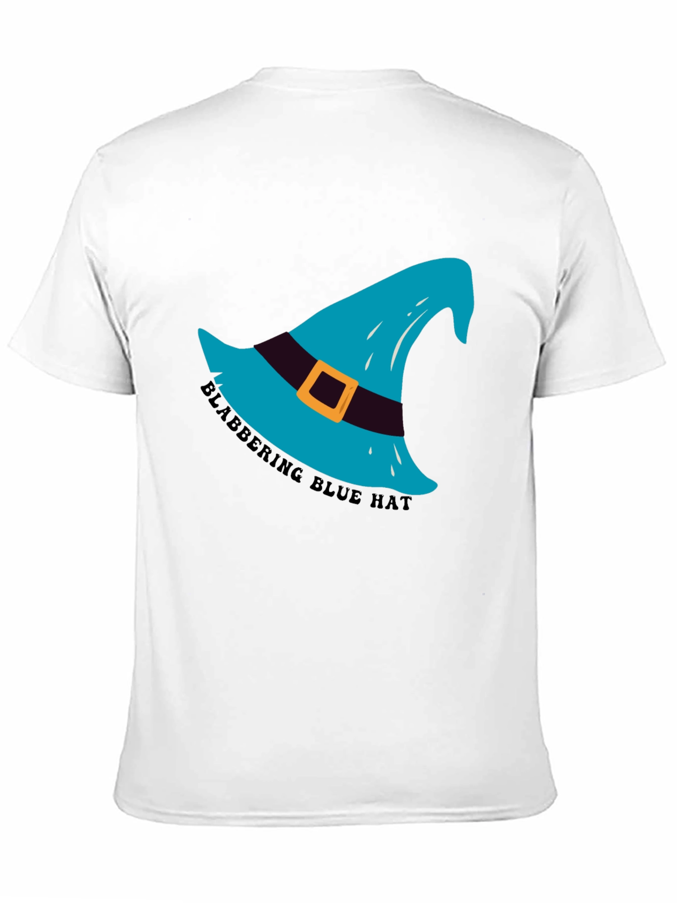Blabbering Blue Hat Graphic Tee - Black