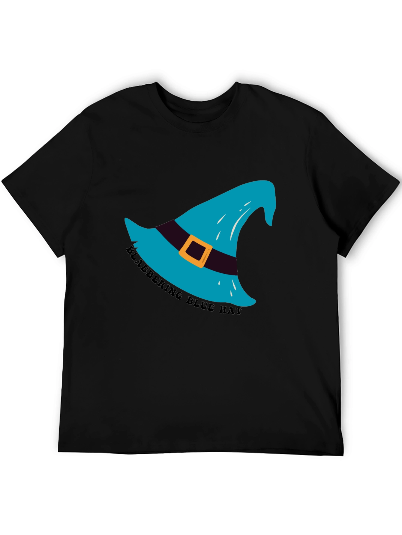 Blabbering Blue Hat Graphic Tee - Black