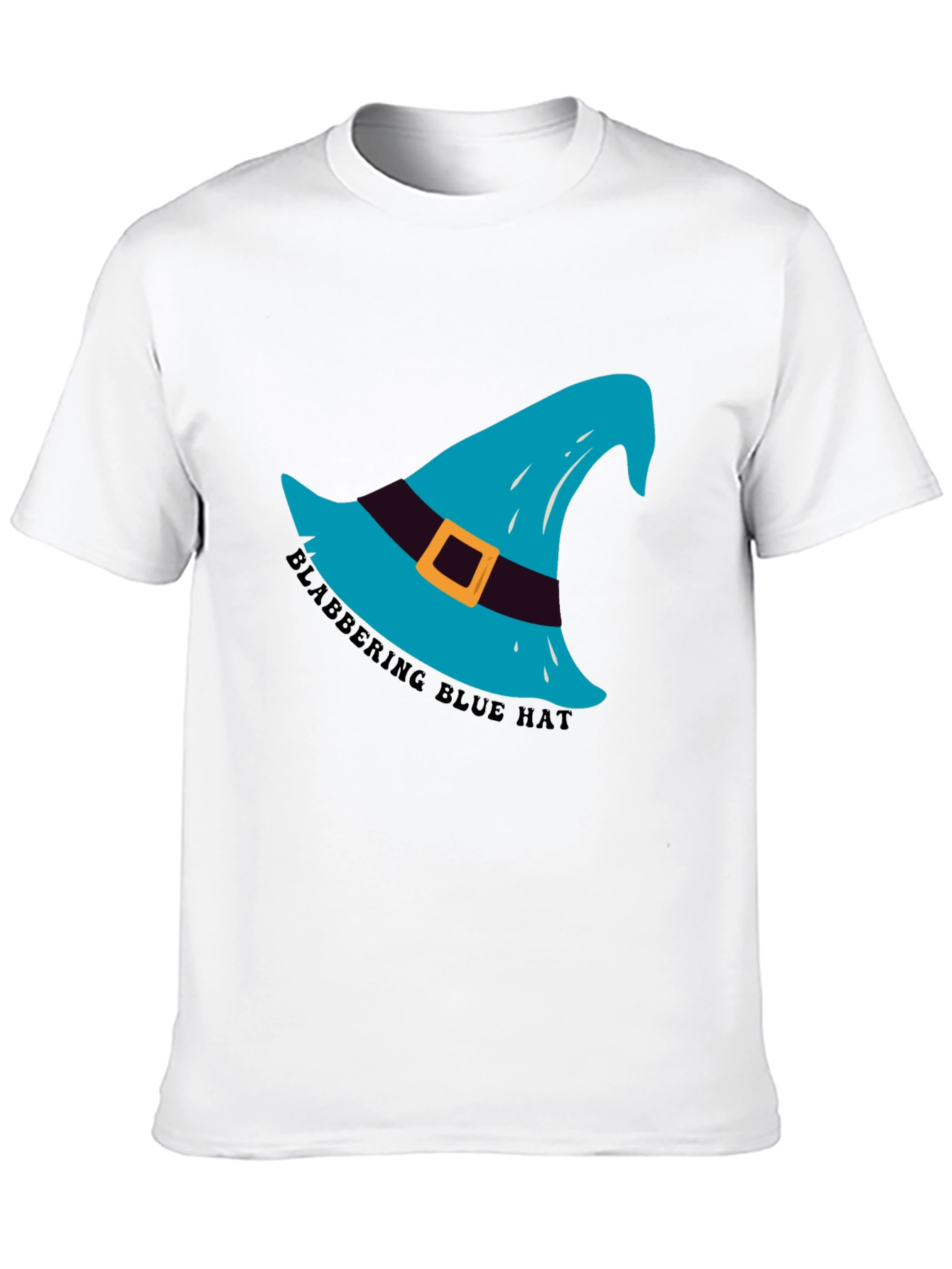 Blabbering Blue Hat Graphic Tee - Black