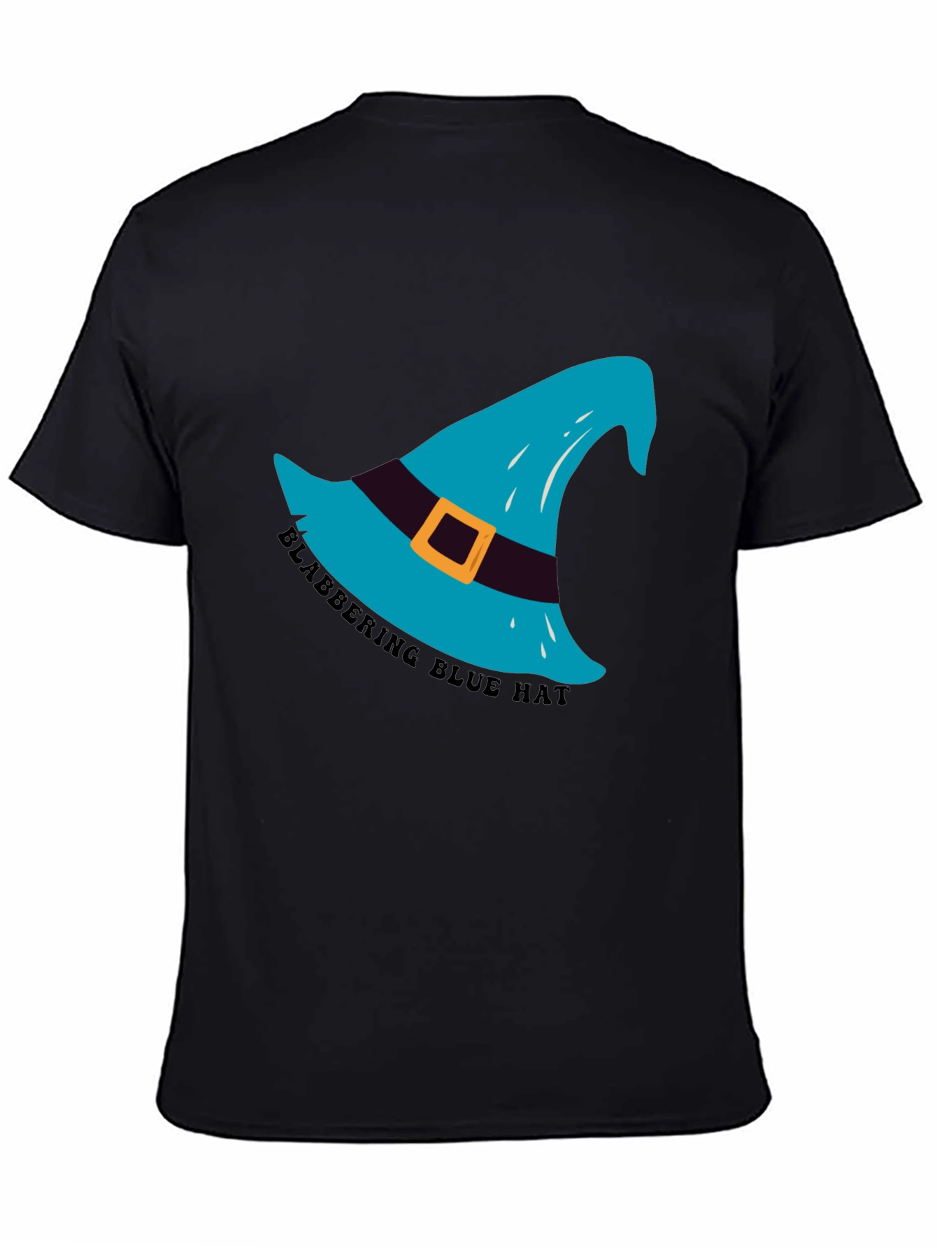 Blabbering Blue Hat Graphic Tee - Black