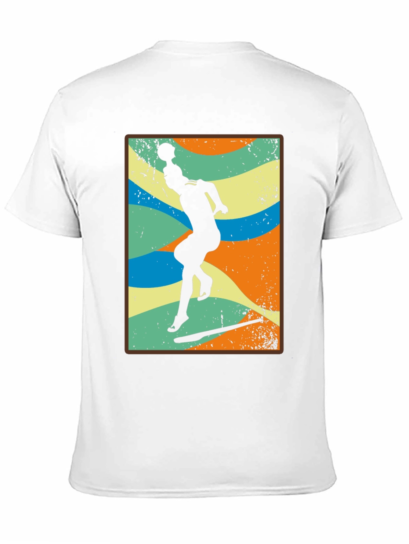 Retro Volleyball Player Black T-Shirt