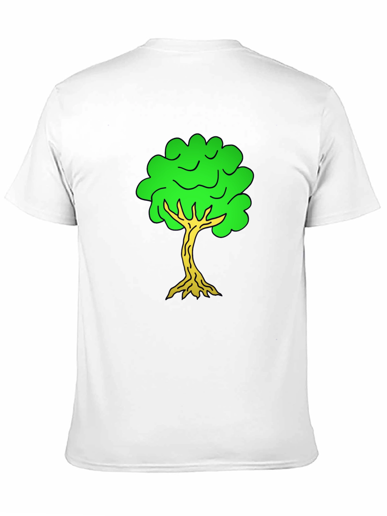 Cartoon Tree Black T-Shirt