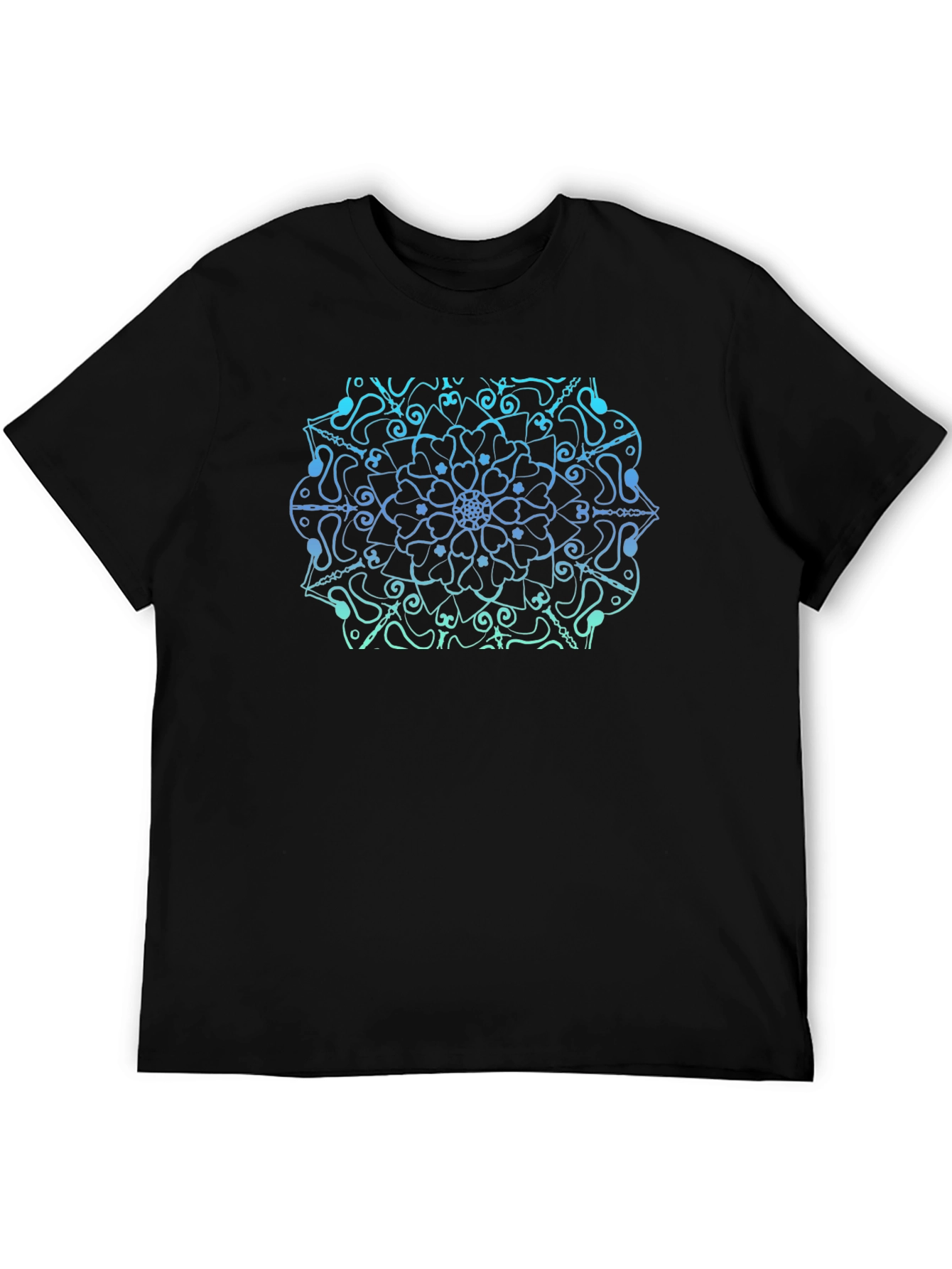 Mandala Design Black T-Shirt