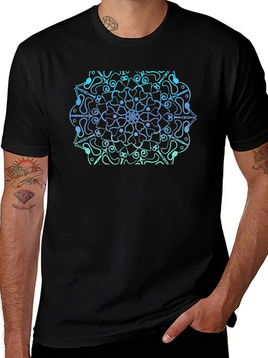 Mandala Design Black T-Shirt
