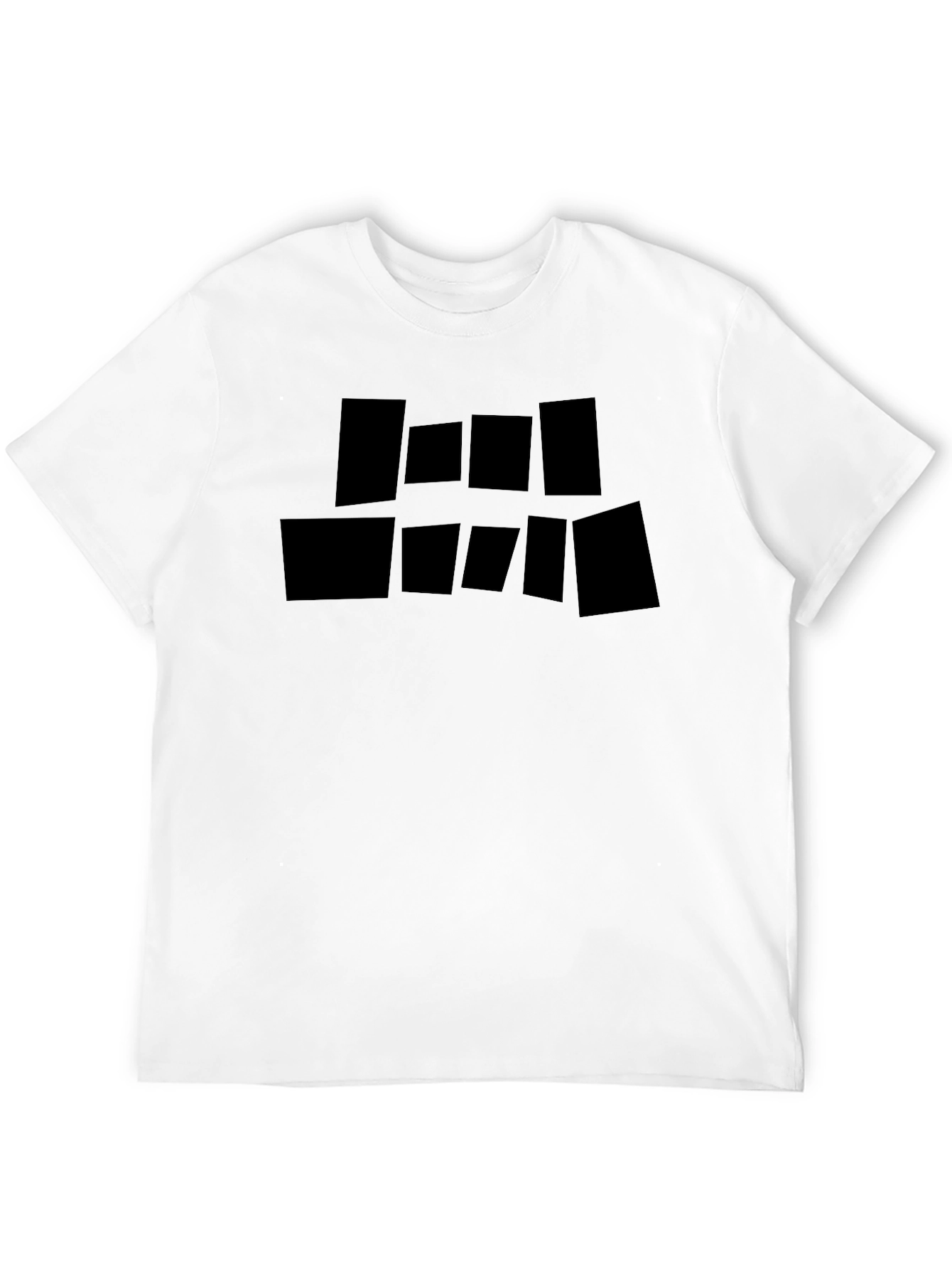 Geometric Block Print Black T-Shirt
