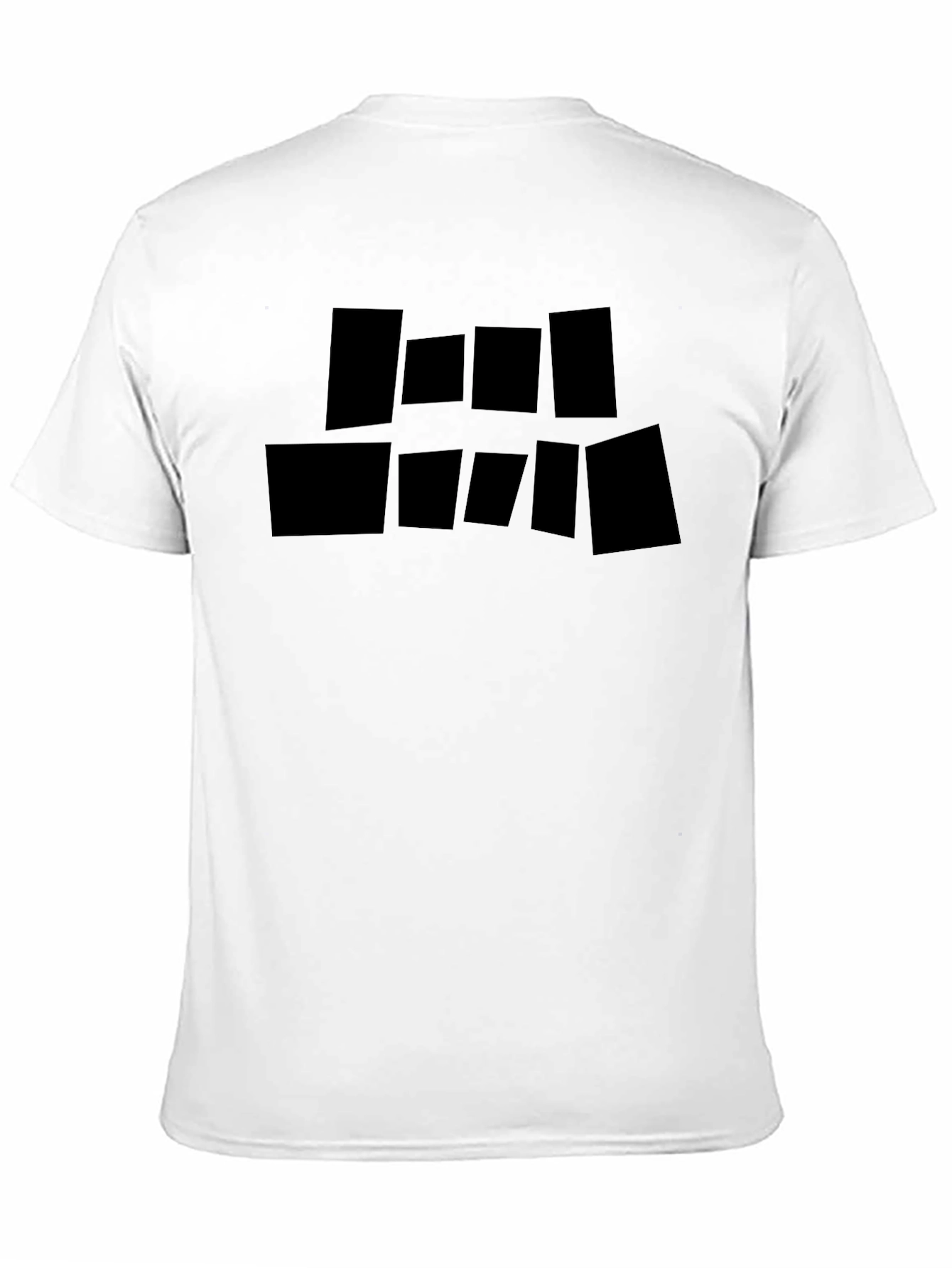 Geometric Block Print Black T-Shirt