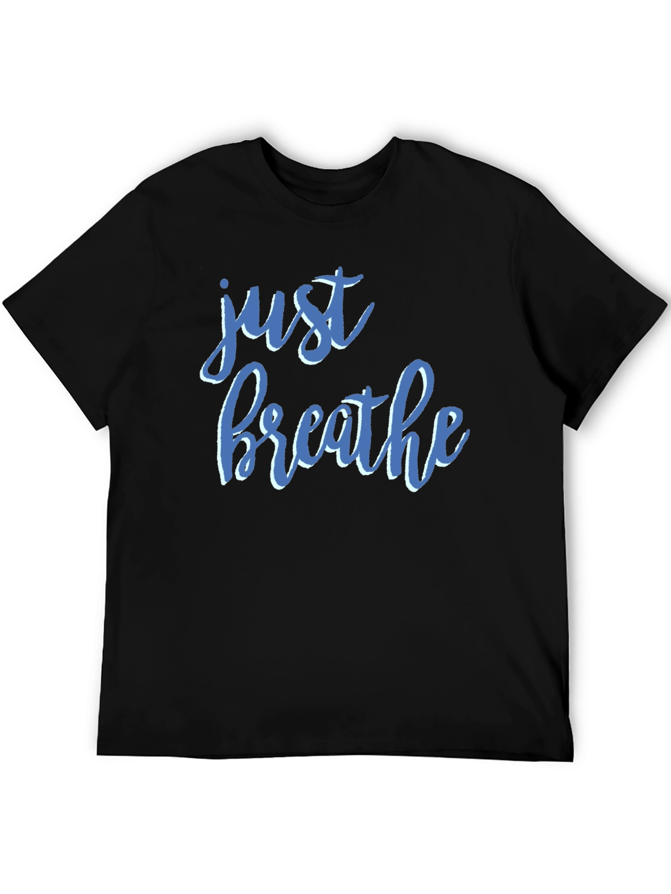 Just Breathe Black Graphic Tee