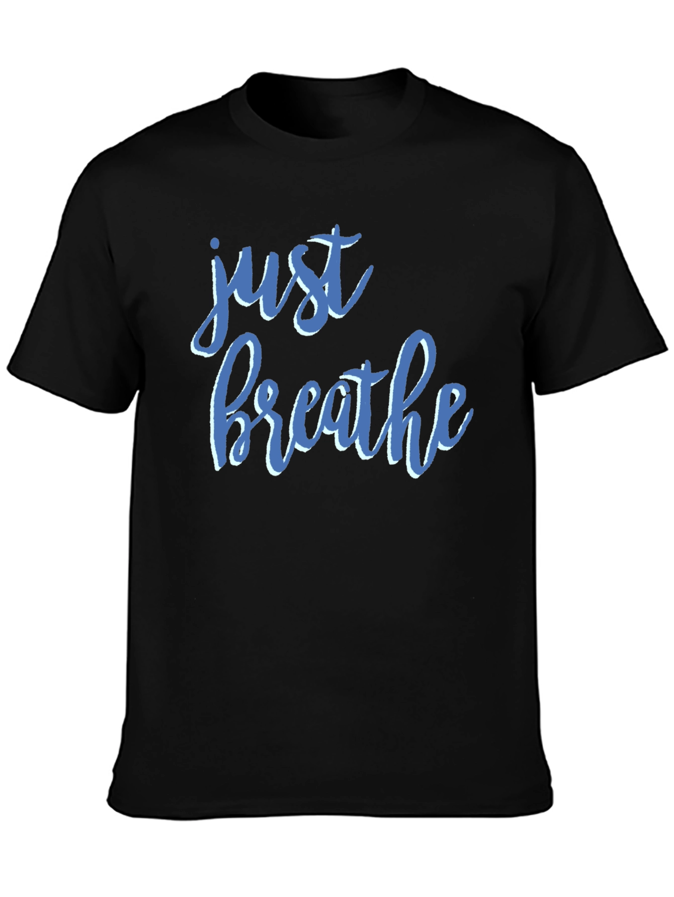 Just Breathe Black Graphic Tee