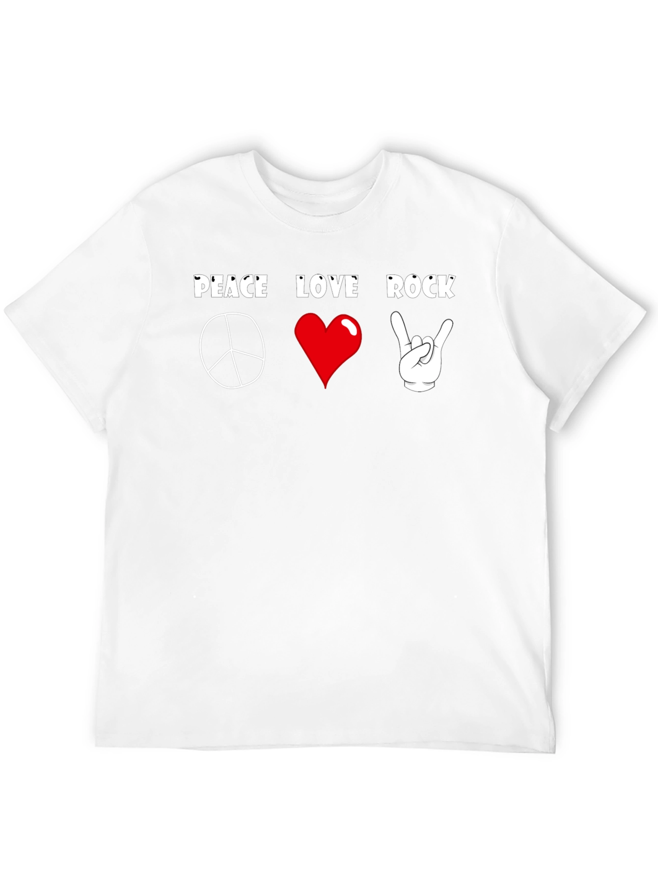 Peace Love Rock T-Shirt - Classic Graphic Tee