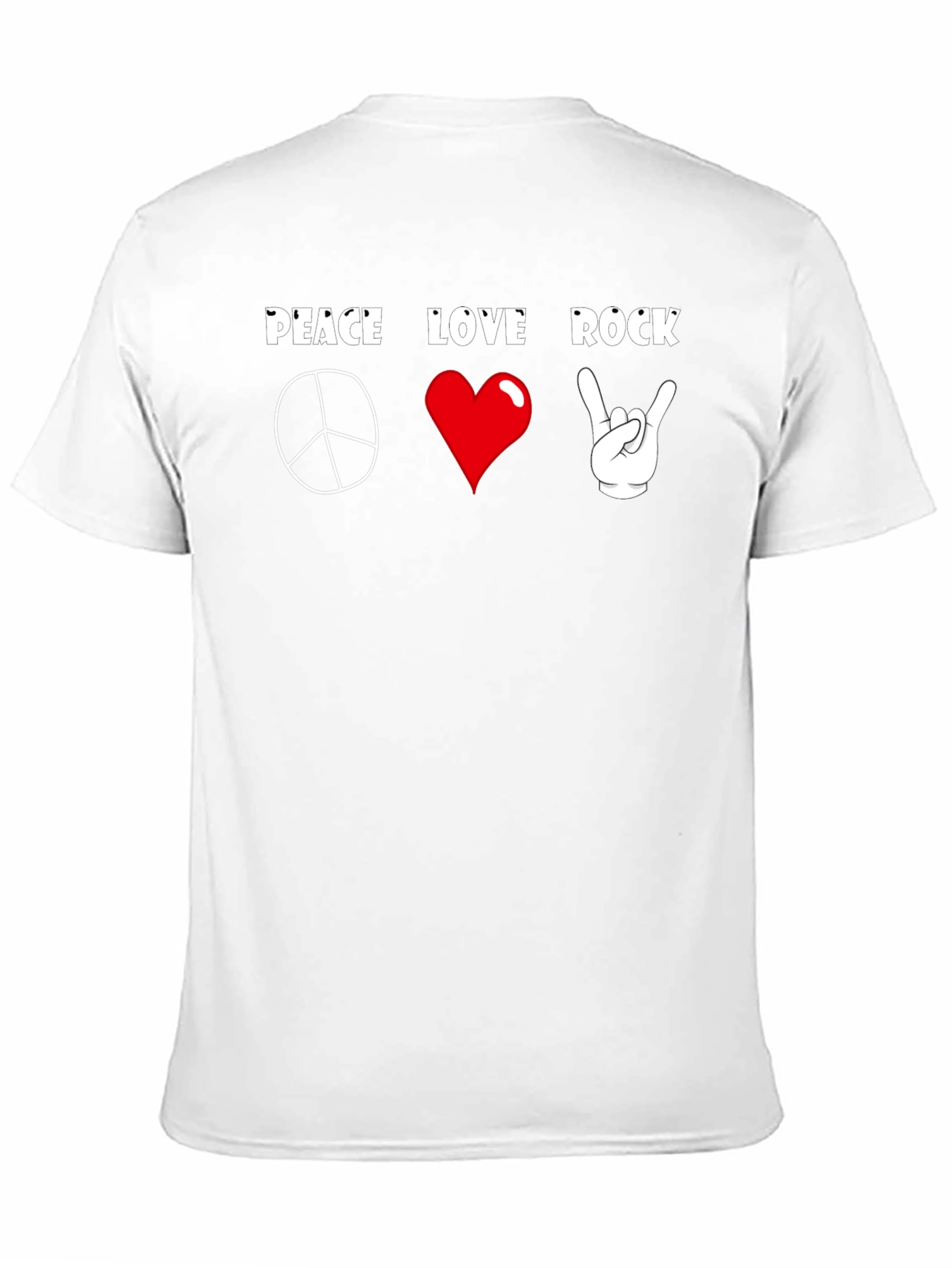 Peace Love Rock T-Shirt - Classic Graphic Tee