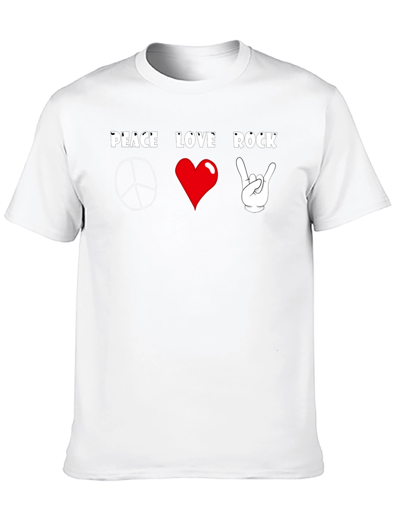 Peace Love Rock T-Shirt - Classic Graphic Tee