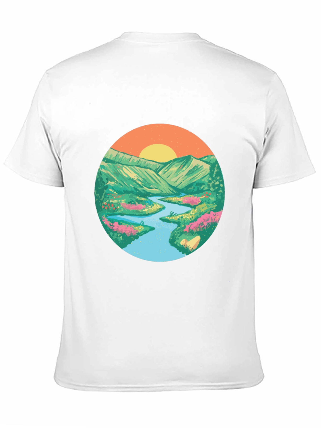 Nature Scene Graphic Tee - Black