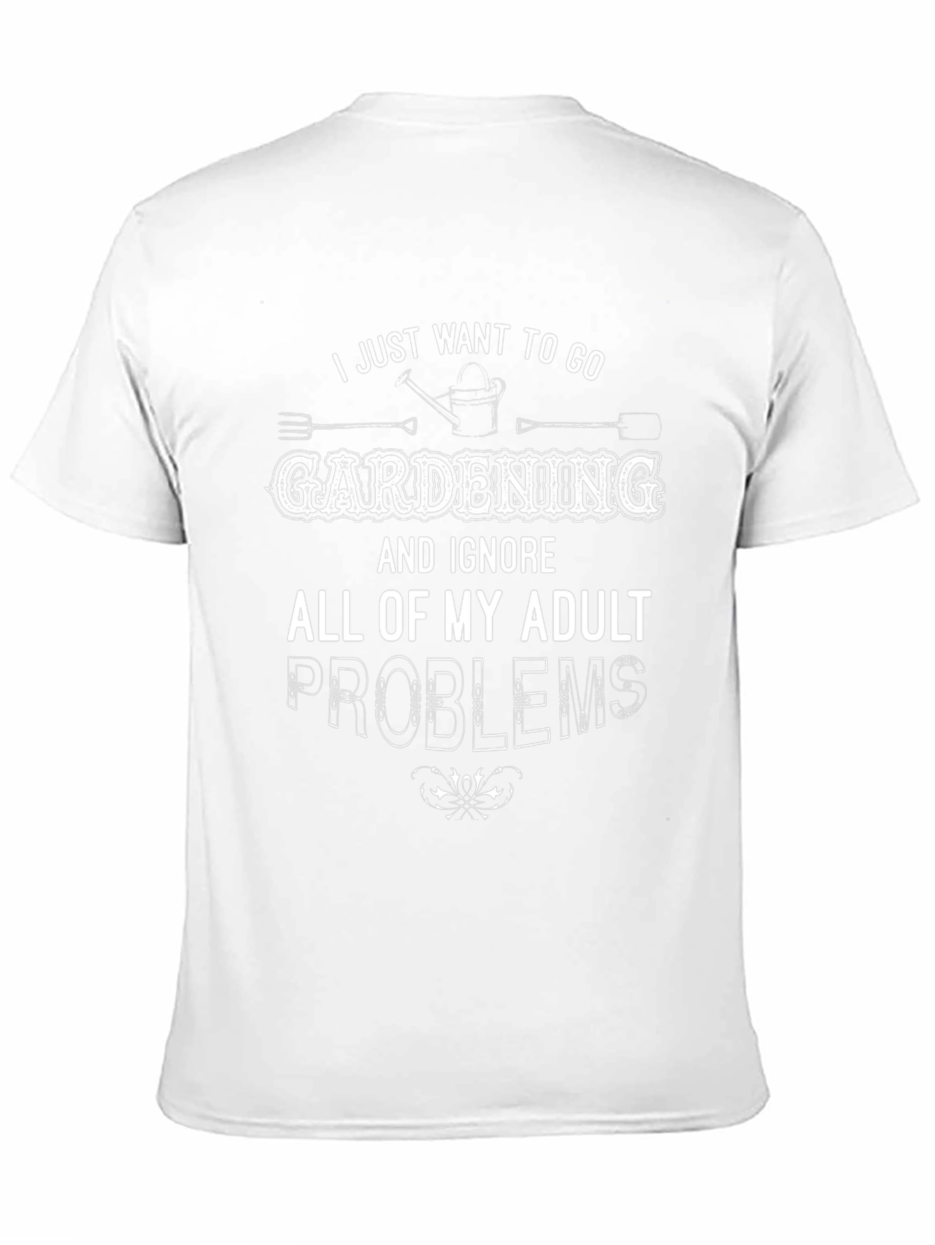 Gardening Adult Problems Graphic Tee - Black