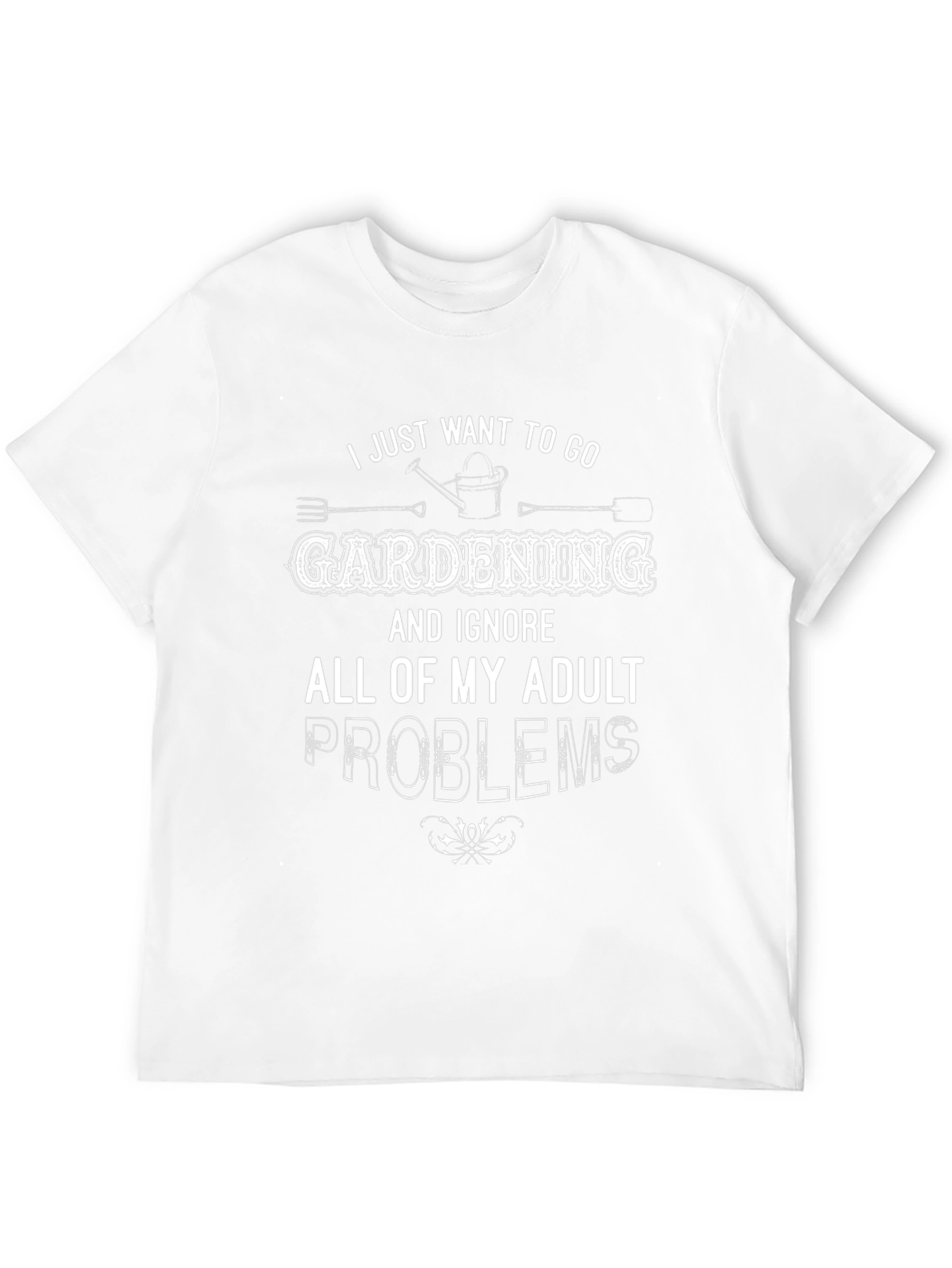 Gardening Adult Problems Graphic Tee - Black