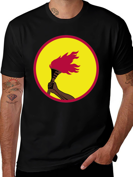 Torchbearer Graphic Tee - Black Cotton T-Shirt