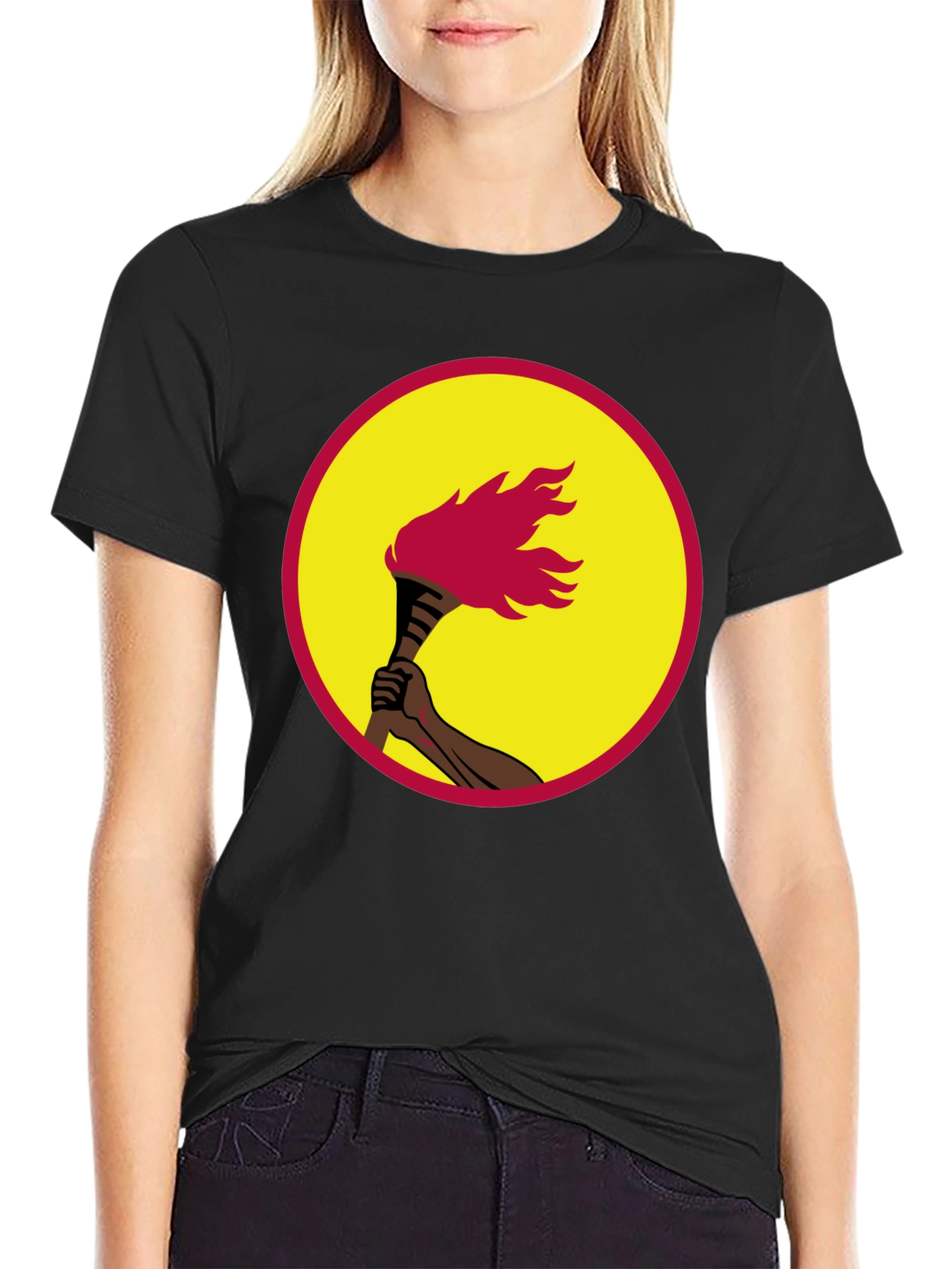 Torchbearer Graphic Tee - Black Cotton T-Shirt