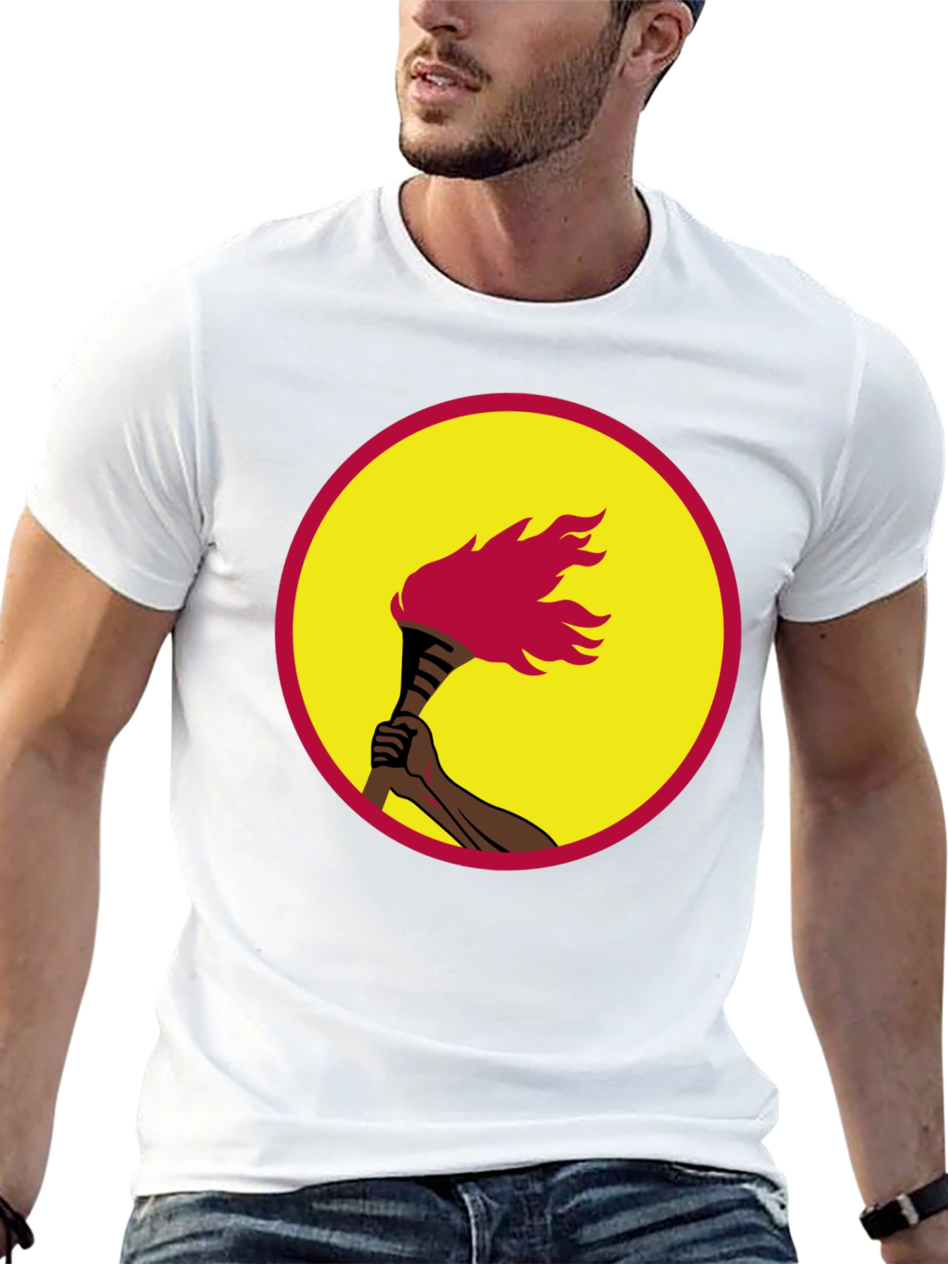 Torchbearer Graphic Tee - Black Cotton T-Shirt