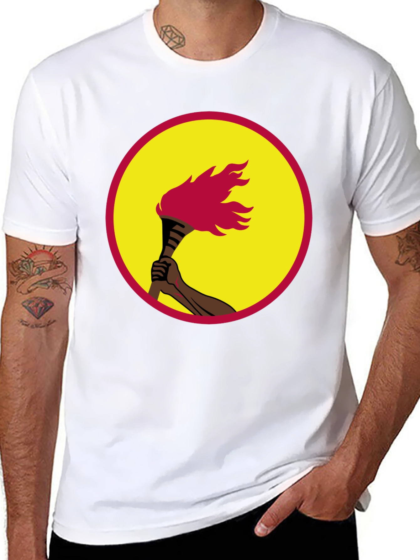 Torchbearer Graphic Tee - Black Cotton T-Shirt