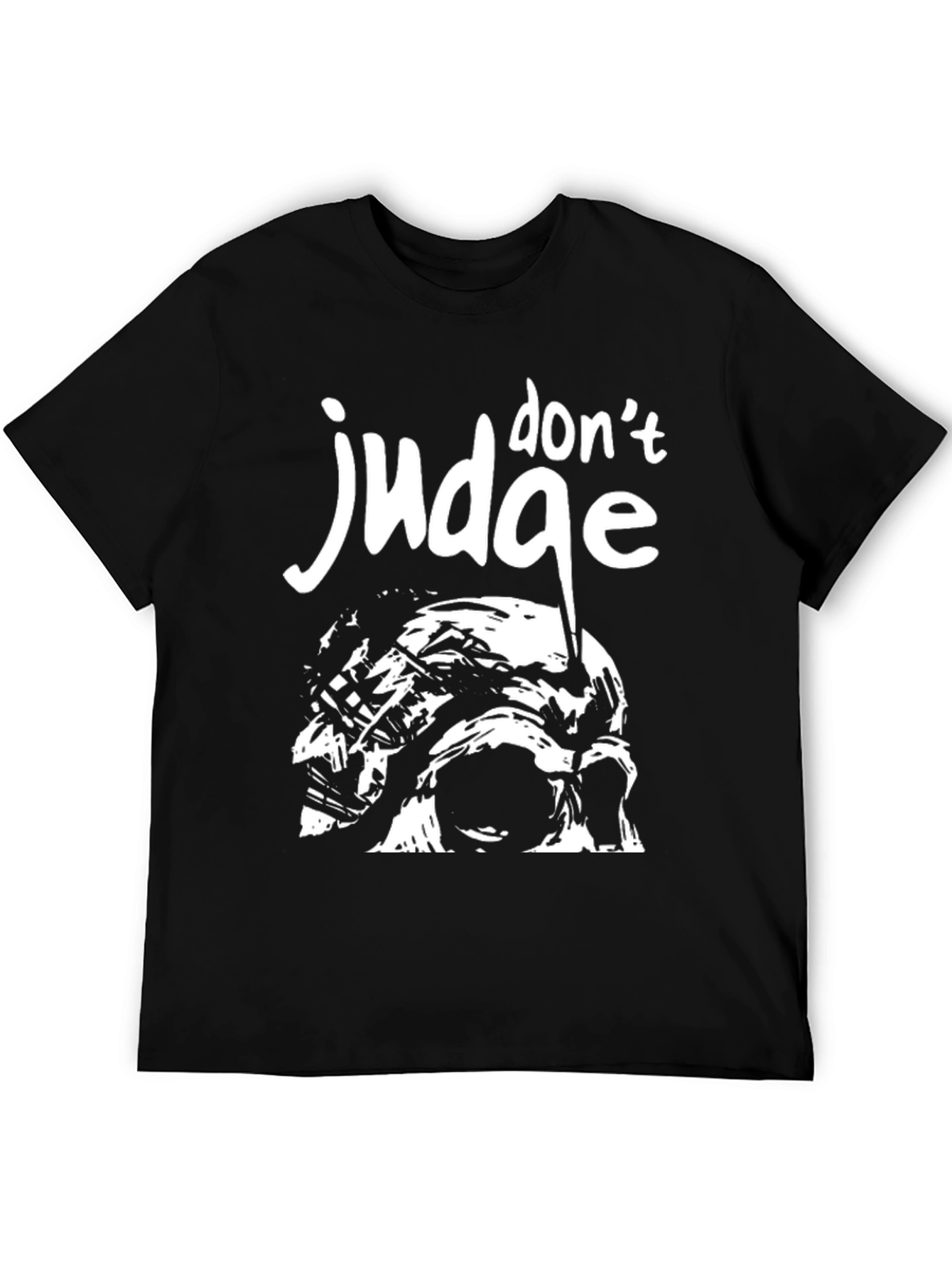 Dont Judge Graphic Tee - Black Cotton